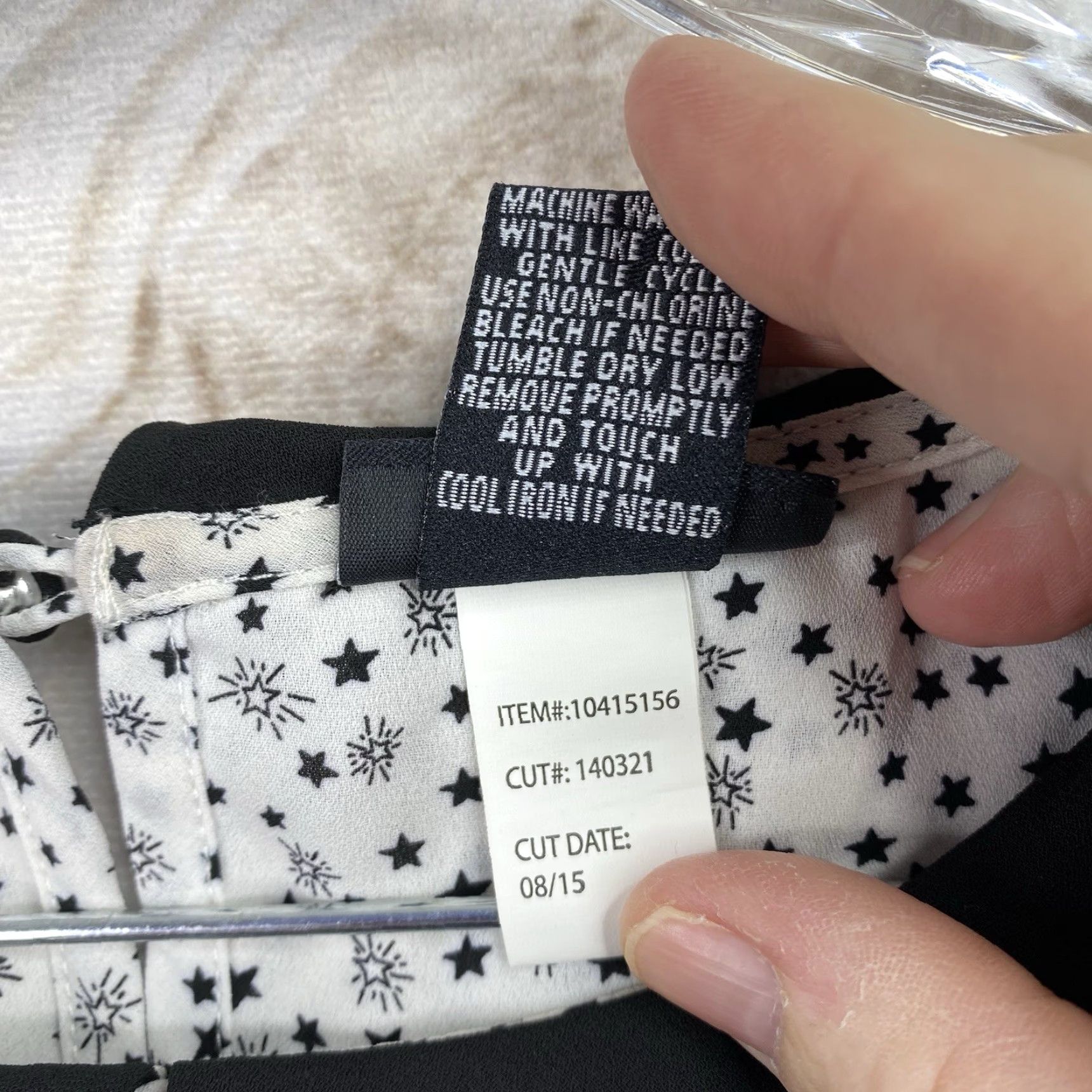 Torrid Torrid Top 1X Black White Collared Celestial Star Print Semi Sheer Short Sl Shirt Adult Plus Multicolor Moon Stars Tie-Dye Theme Womens Size XL / US 12-14 / IT 48-50 - 7 Thumbnail