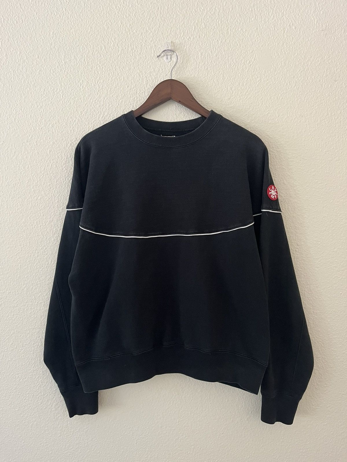 Cav Empt White Line Crewneck Sweatshirt Grailed