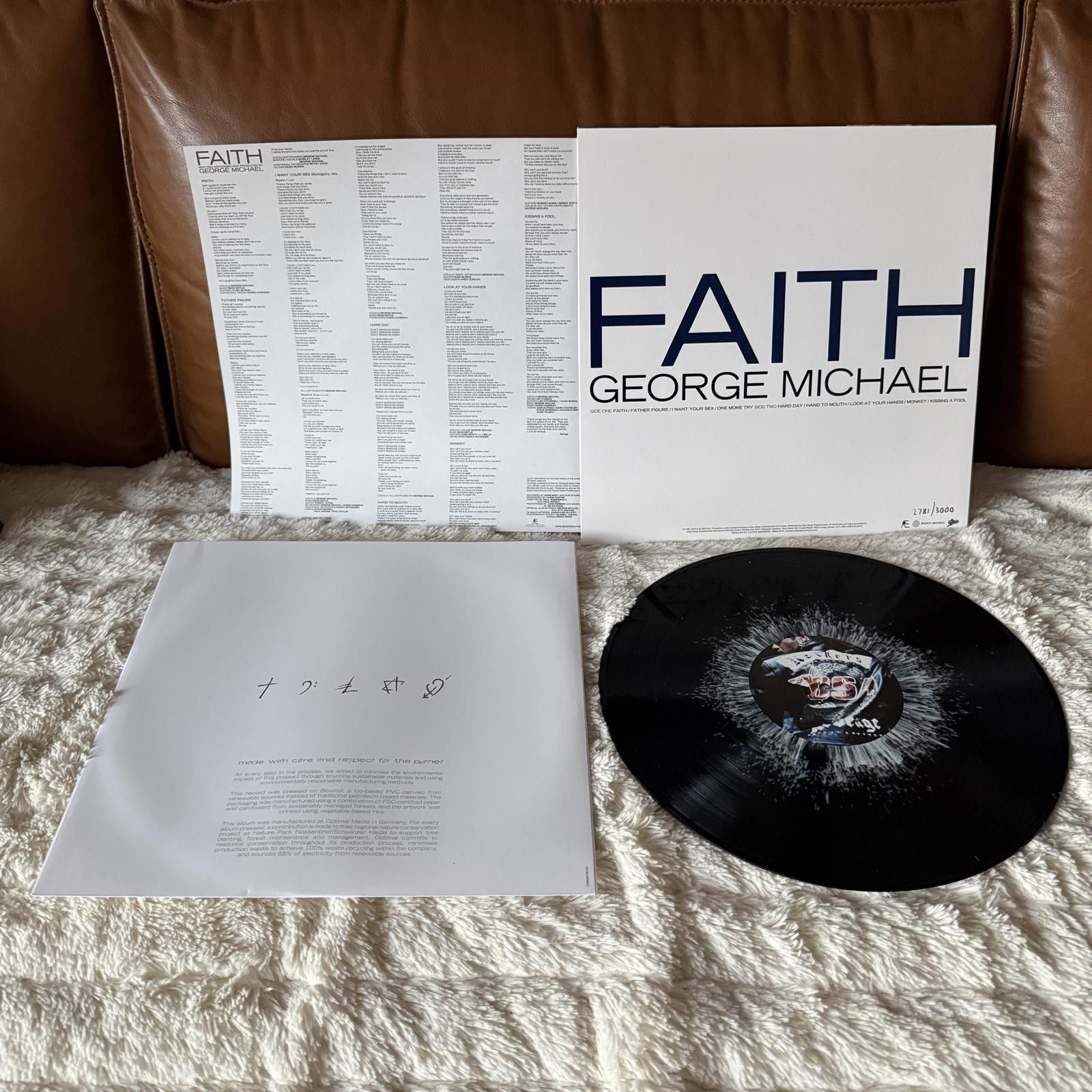 Other GEORGE MICHAEL Faith /3000 Numbered B/W Splatter Vinyl LP Size ONE SIZE - 2 Thumbnail