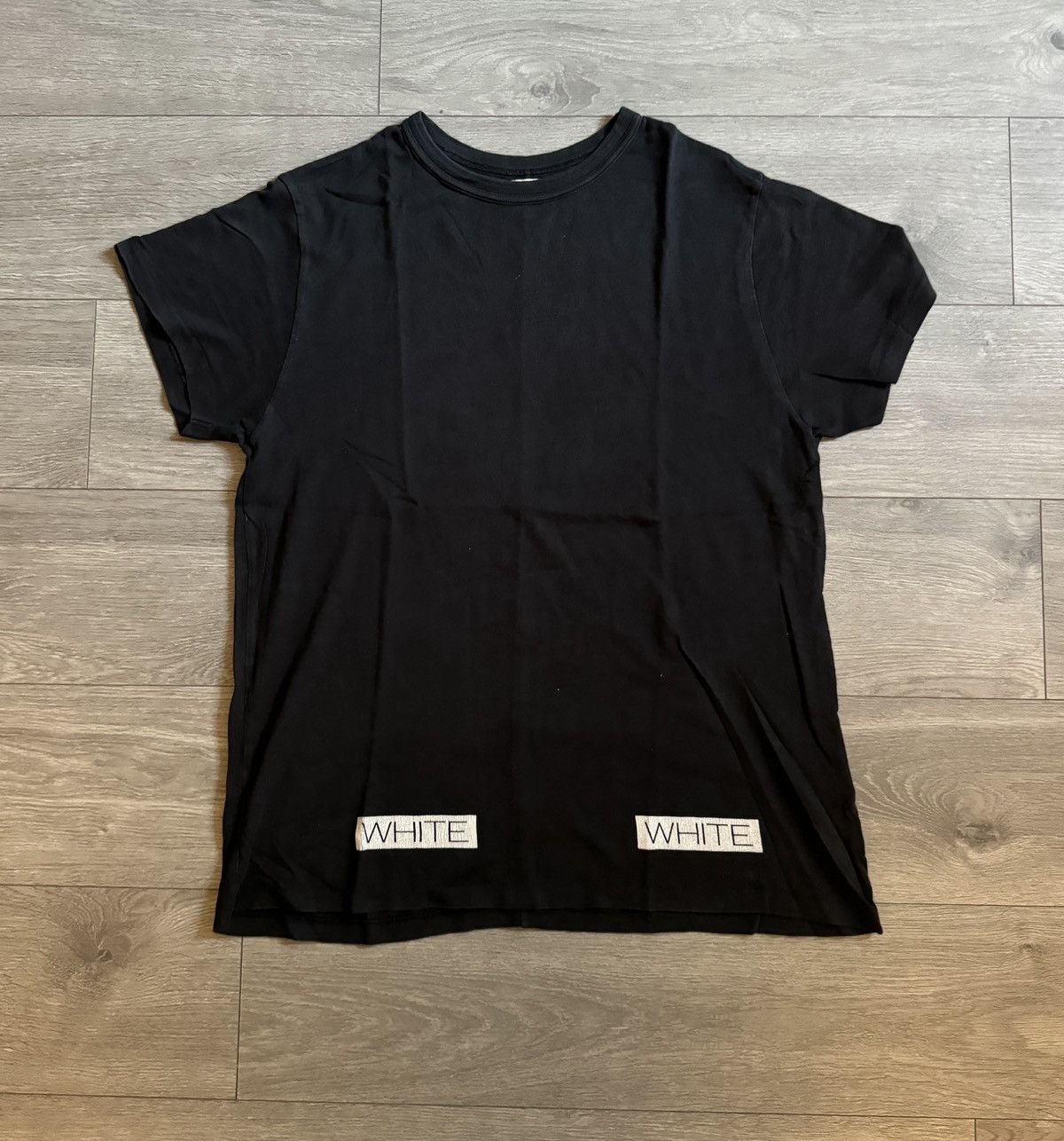 Off-White Off-White Black “Blue Collar” Tee Size US M / EU 48-50 / 2 - 3 Thumbnail