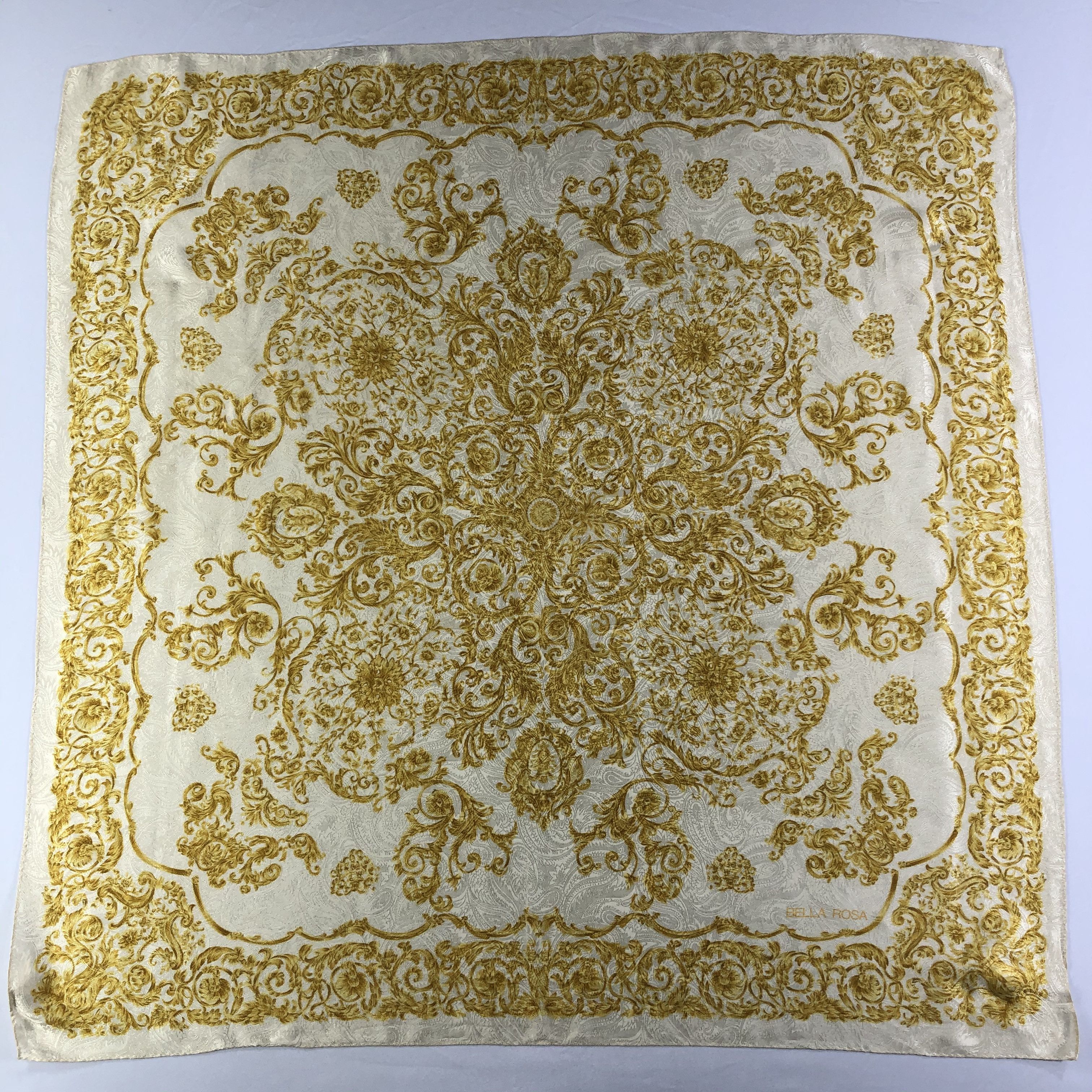 Vintage Vintage Bella Rosa Silk Scarf Size ONE SIZE - 2 Thumbnail