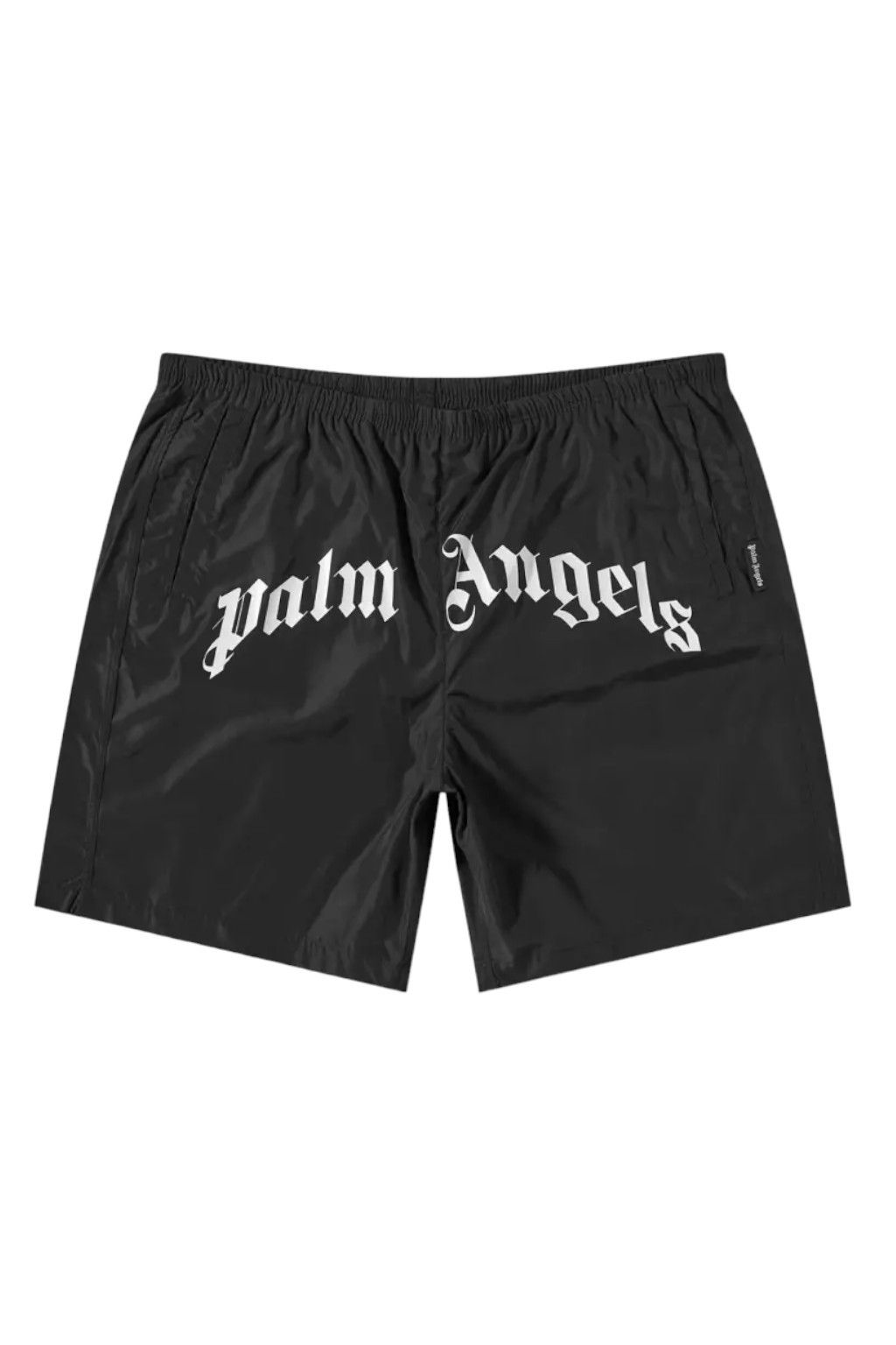 Palm Angels Palm Angels Curved Logo Swim Shorts Grailed