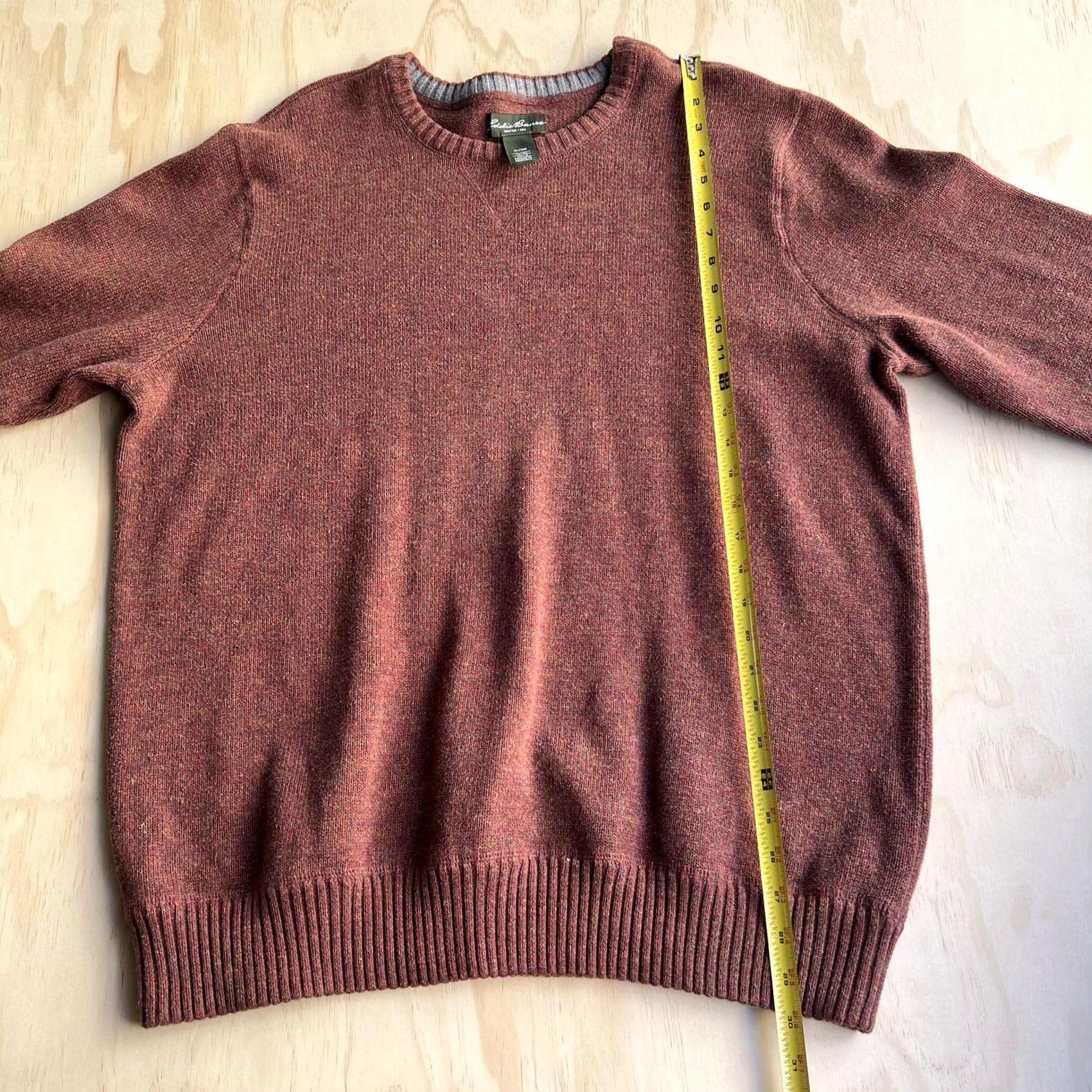 Eddie Bauer Eddie Bauer Sweater Mens XL Orange Heathered Crewneck Knit Pullover 100% Cotton Size US XL / EU 56 / 4 - 5 Thumbnail