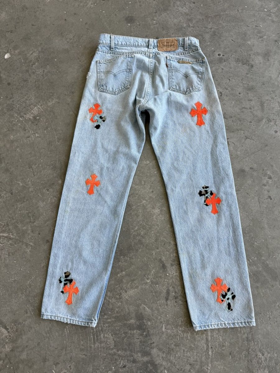 Chrome Hearts ST BARTH BLUE CHEETAH JEANS Size US 31 - 2 Thumbnail