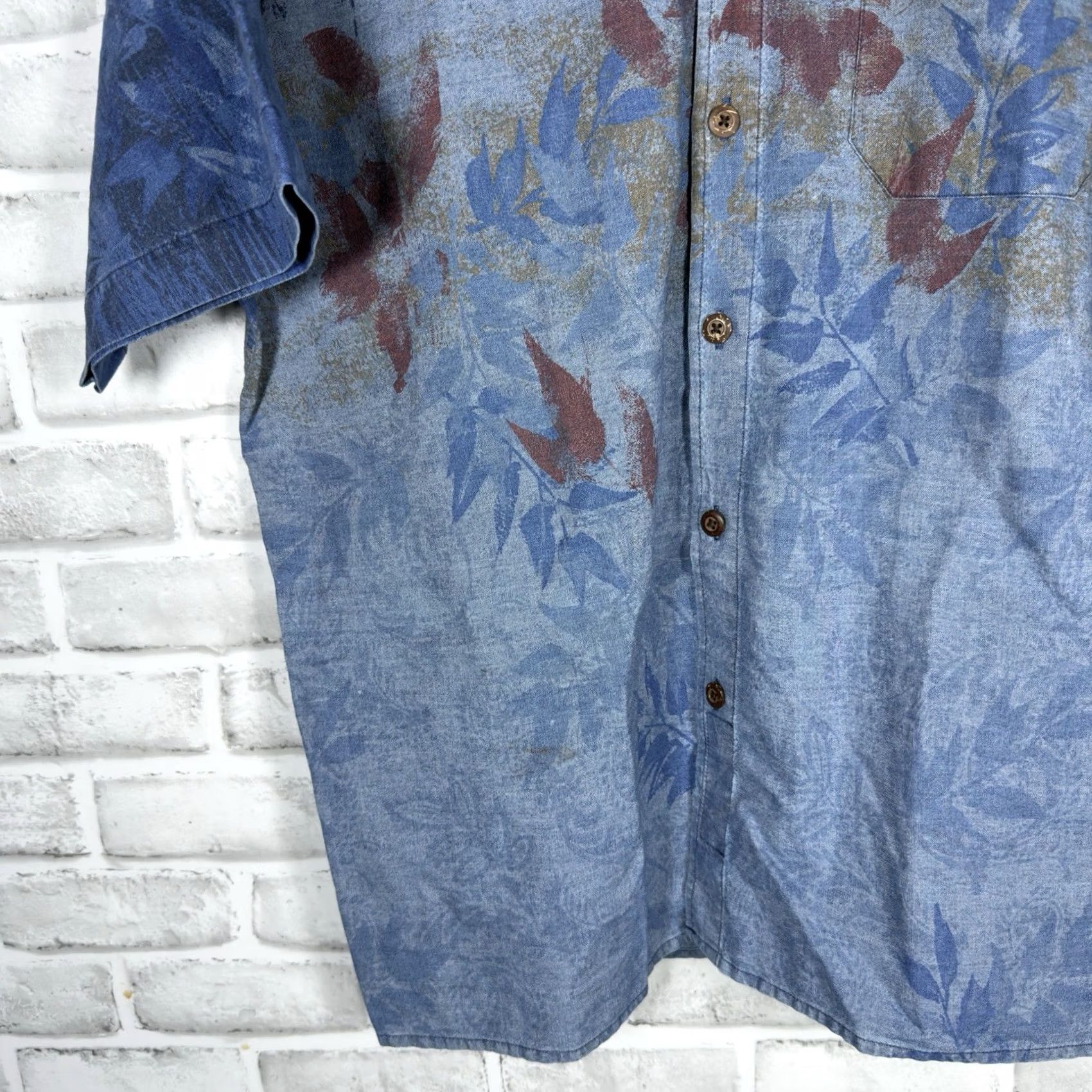 The Territory Ahead VINTAGE The Territory Ahead 100% Cotton Blue Hawaiian Style Shirt Mens XL Button-Up Short Sleeve Blues? Size US XL / EU 56 / 4 - 3 Thumbnail