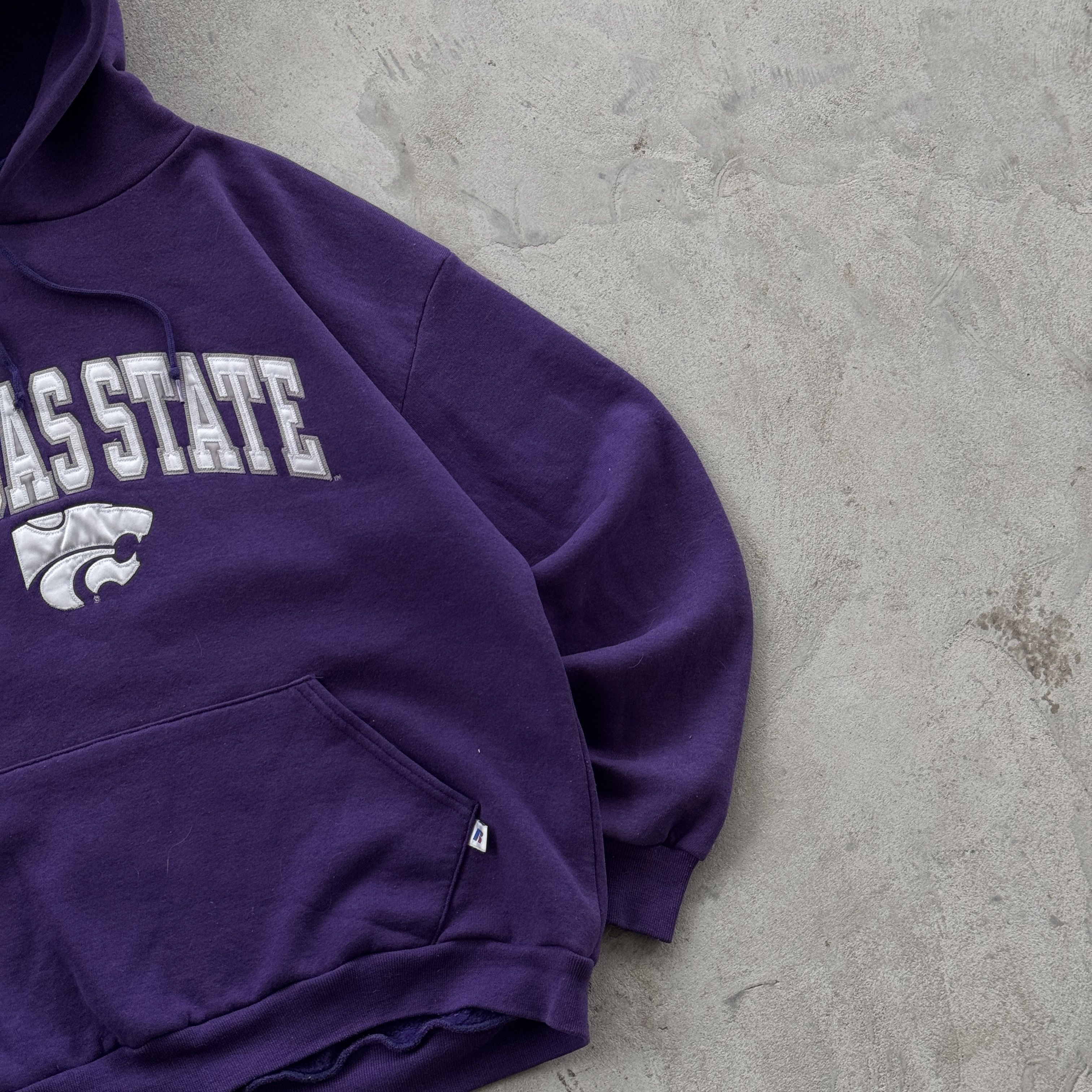 Russell Athletic Vintage 90s Russell Athletic Kansas State Hooded Sweatshirt Size US XL / EU 56 / 4 - 2 Thumbnail
