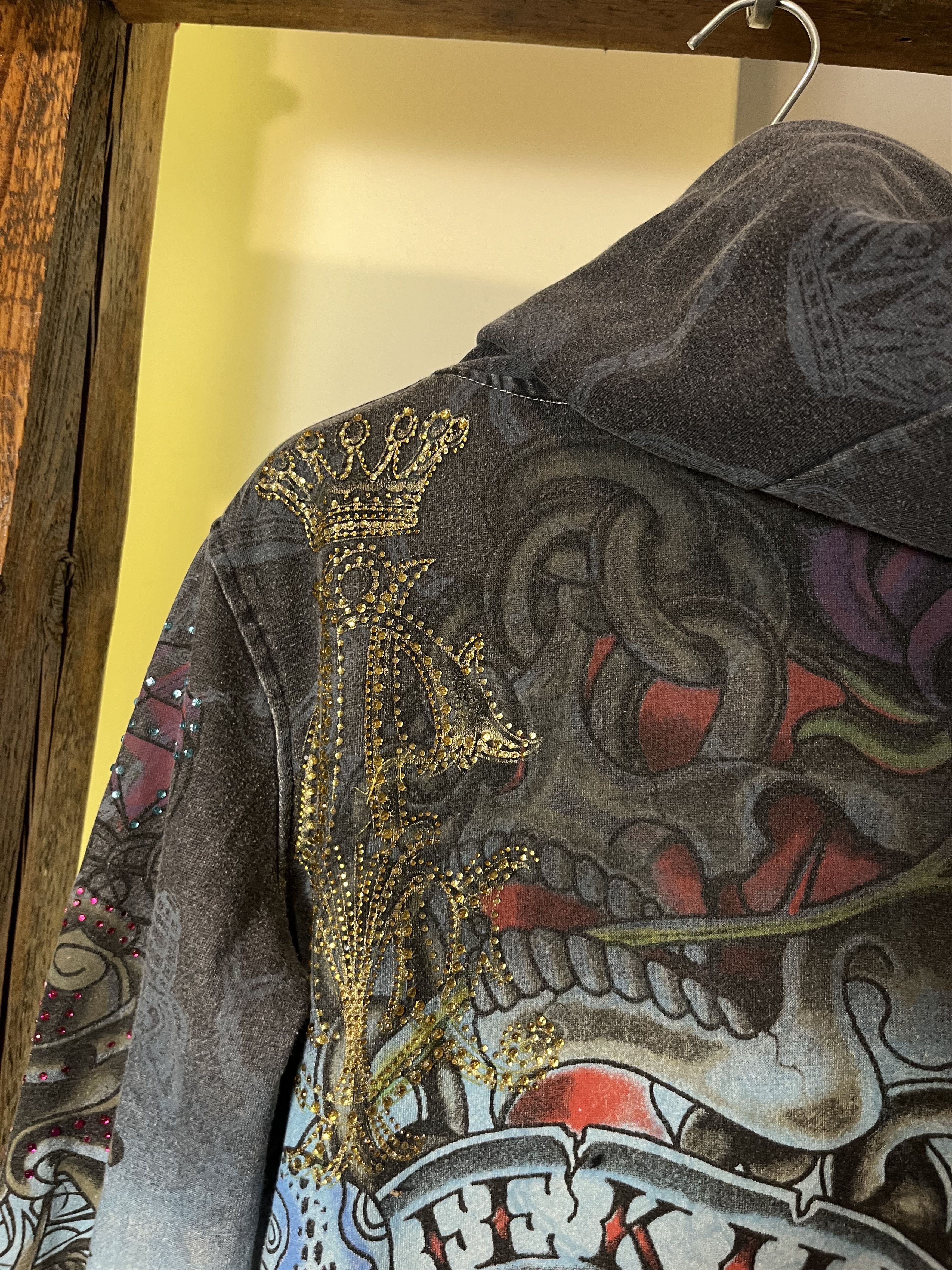 Christian Audigier × Ed Hardy × Vintage Ed Hardy By Christian Audigier Zip Hoodie Size M / US 6-8 / IT 42-44 - 6 Thumbnail