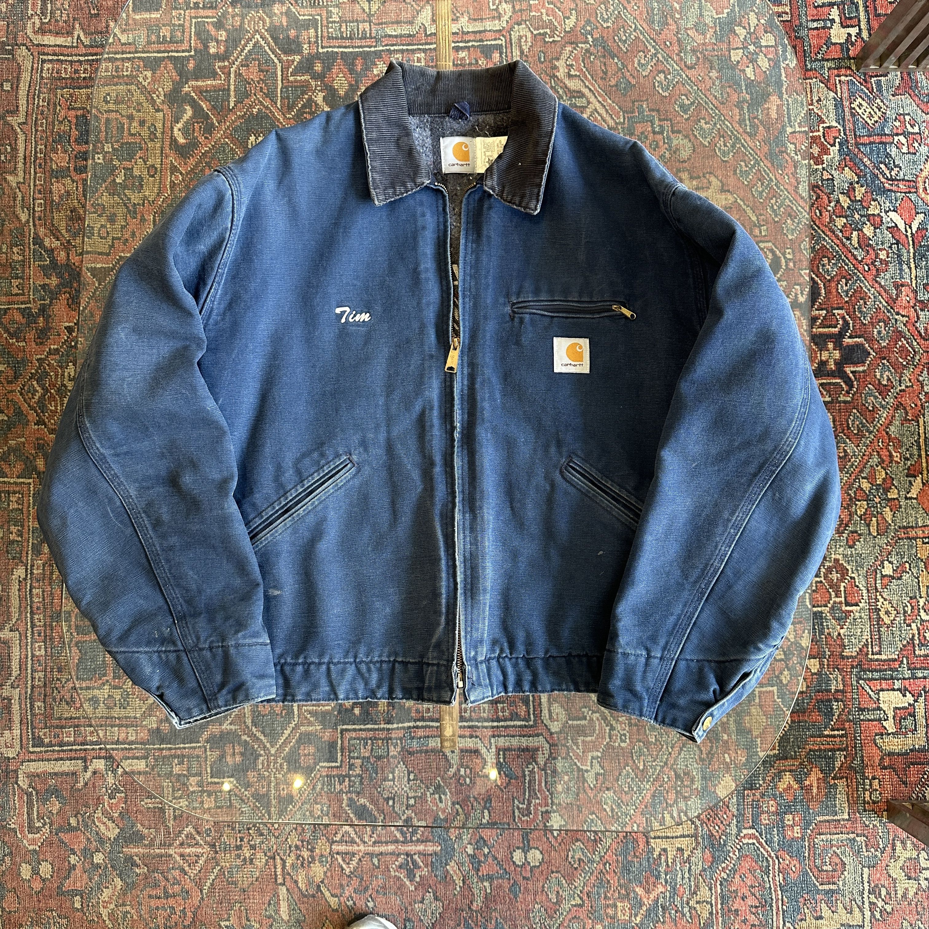 Carhartt Carhartt J01 NVY Blanket Lined Detroit Jacket Size US XL / EU 56 / 4 - 1 Thumbnail