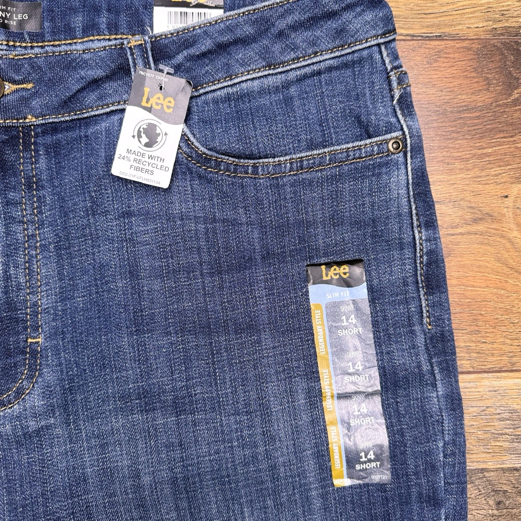 Lee Lee Skinny Leg Jeans Womens 14 Short Mid Rise Slim Fit New Size 36" / US 14 / IT 50 - 4 Thumbnail