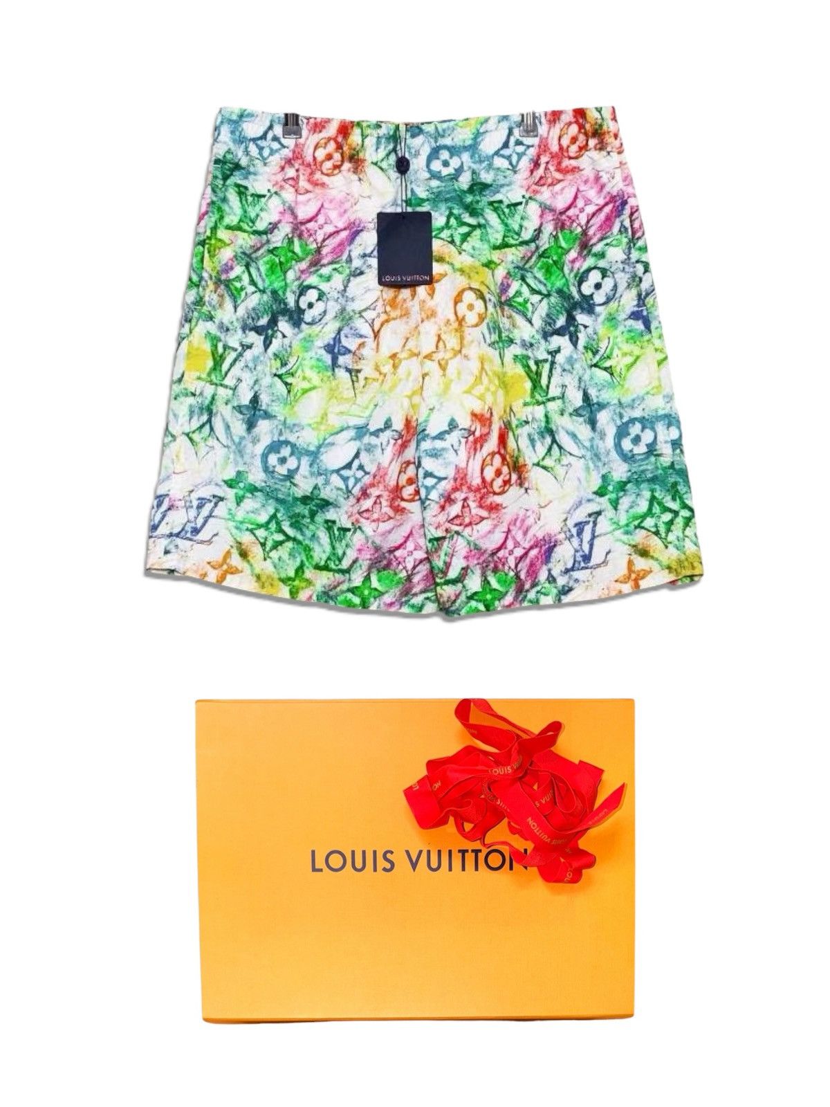 Louis Vuitton Louis Vuitton 38 Pastel Monogram Logo Watercolor Short Size US 38 / EU 54 - 1 Thumbnail