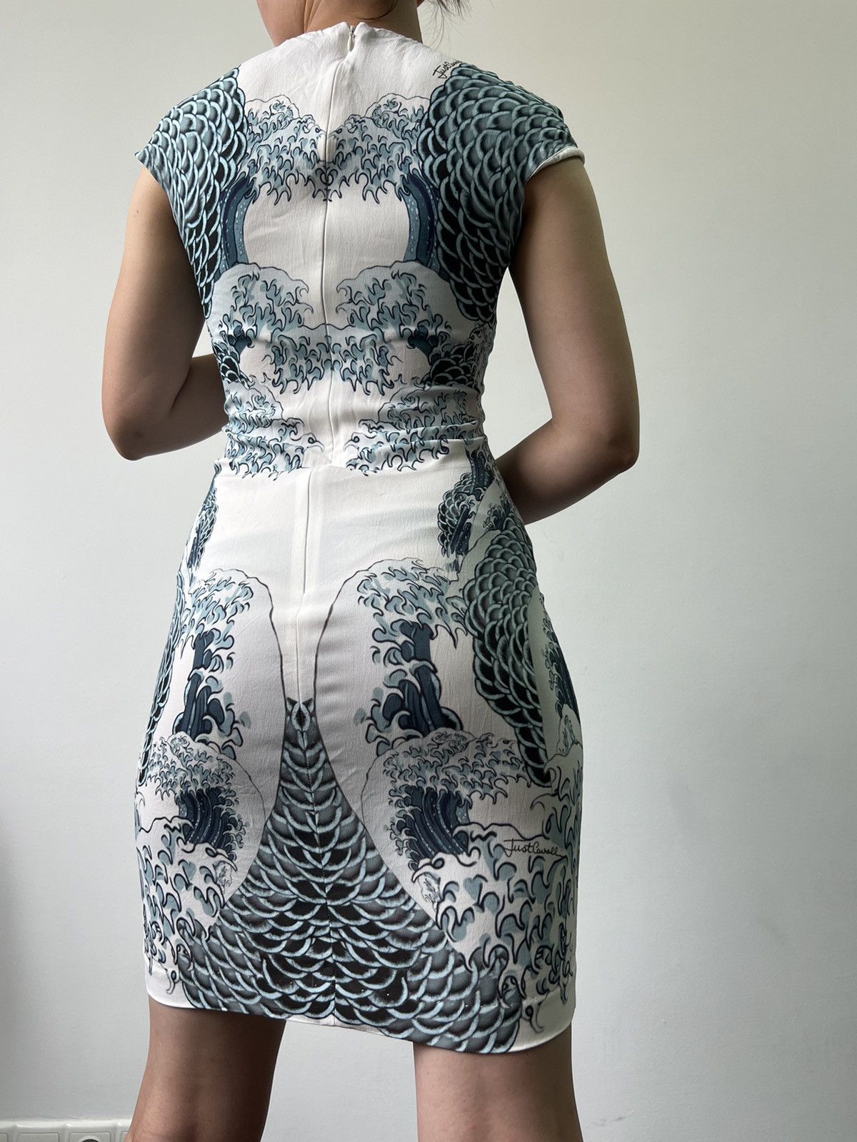 Just Cavalli × Roberto Cavalli Roberto Cavalli Japanese waves snakeskin dress Size S / US 4 / IT 40 - 2 Thumbnail