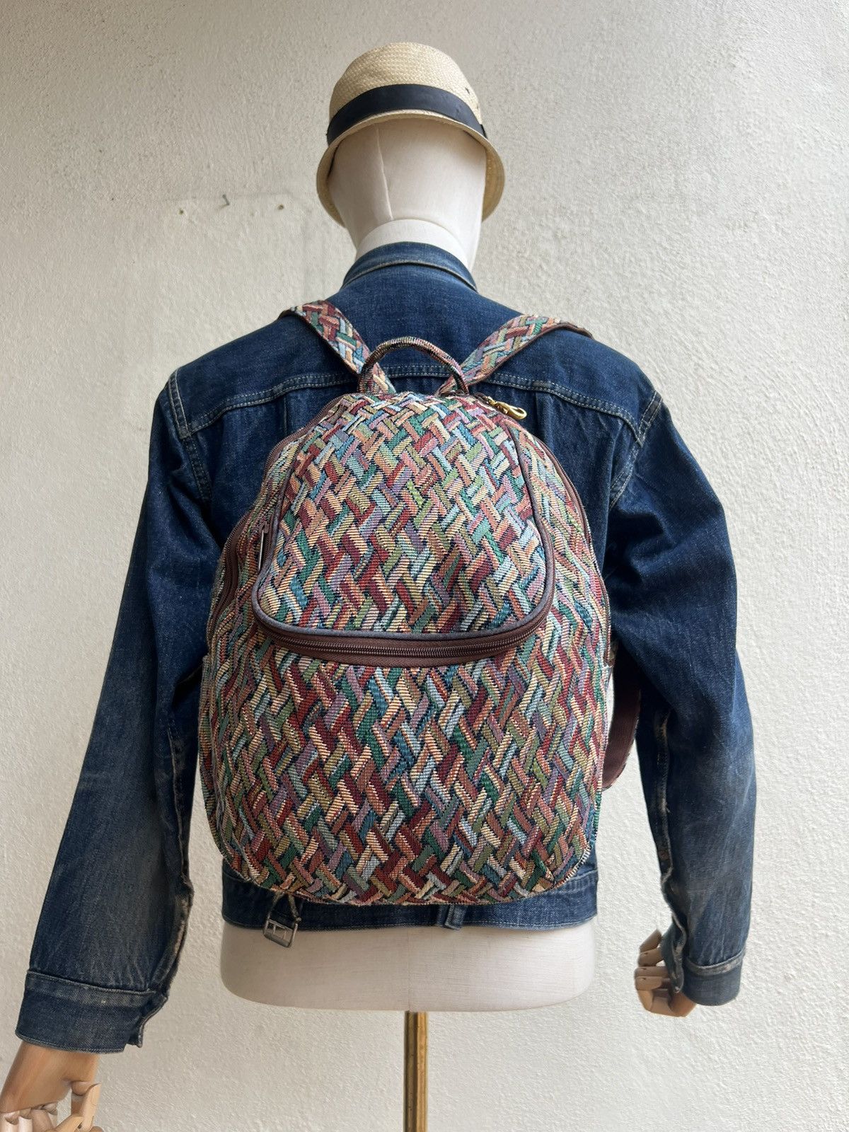 Vintage Vintage Yamatoya Ravi Ravi Japan Jacquard Backpack Bag Size ONE SIZE - 1 Thumbnail