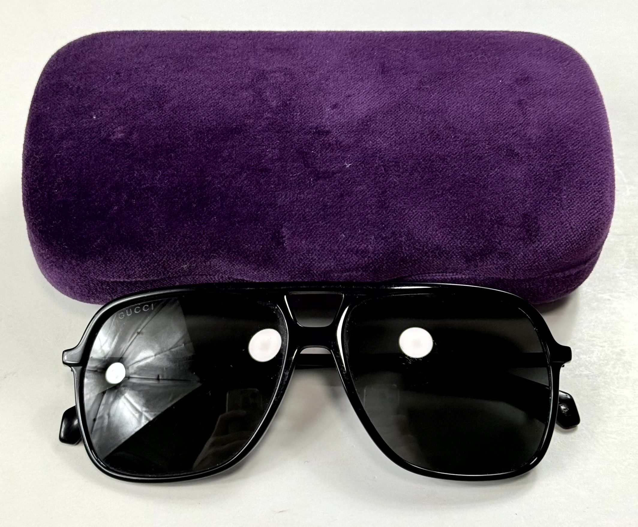 Gucci GG0545S Black Oversized Pilot Aviator Sunglasses