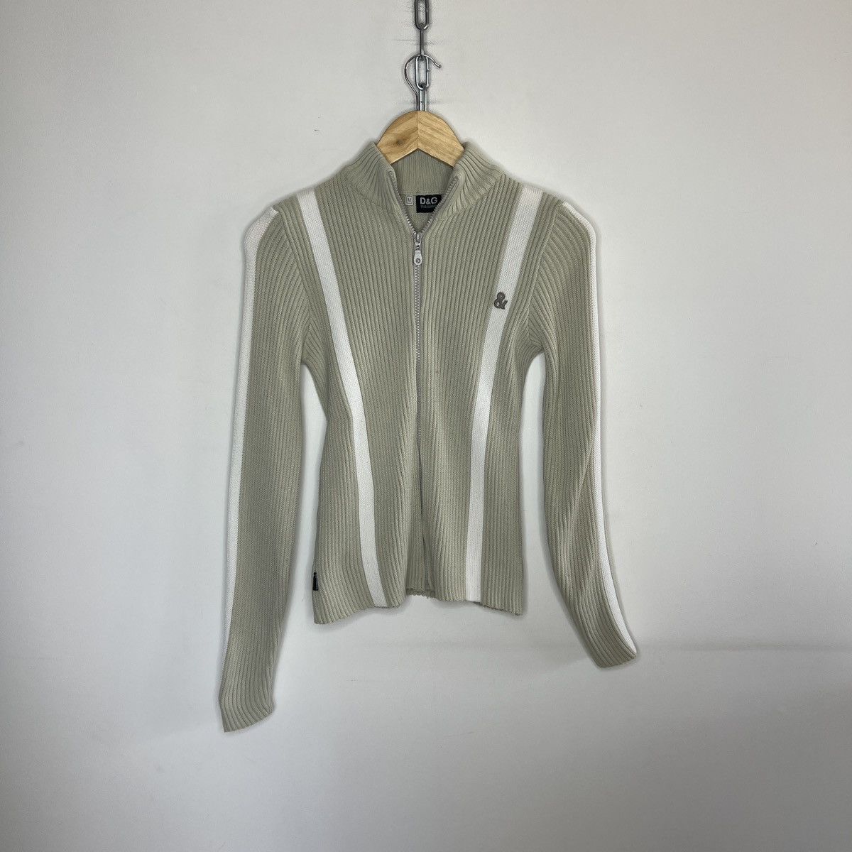 Dolce & Gabbana Avant Garde Dolce & Gabbana Ribbed Sweater Big logo D&G Size S / US 4 / IT 40 - 1 Thumbnail