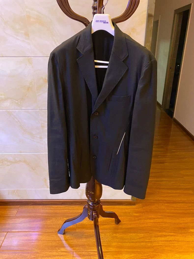 Yohji Yamamoto yohji yamamoto16 SS main line show suit white line jacket 2 Size US L / EU 52-54 / 3 - 1 Thumbnail