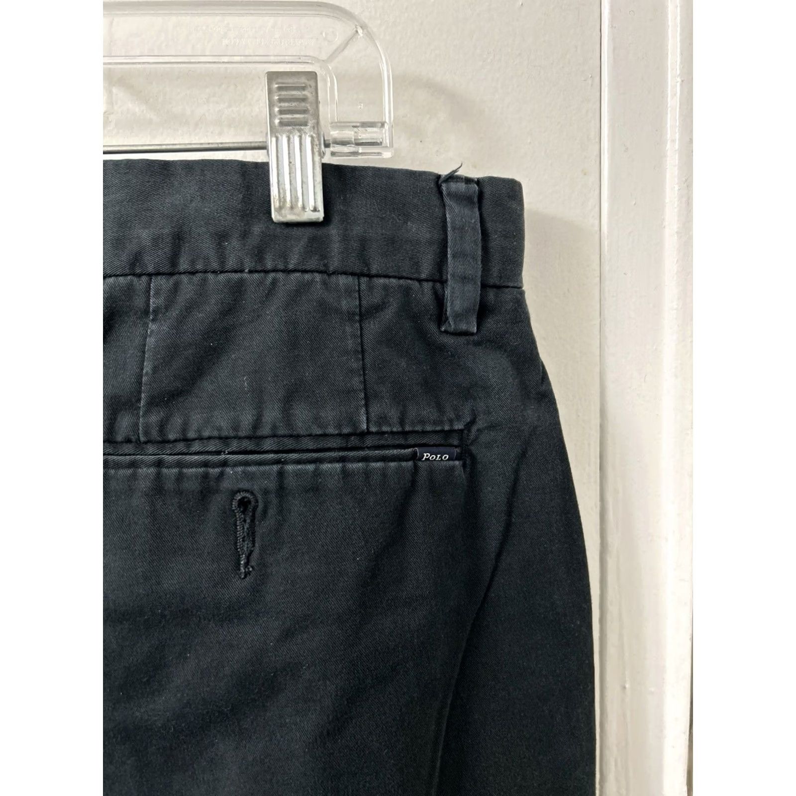 Polo Ralph Lauren VINTAGE? No — Polo Ralph Lauren Chino Pants Mens 35x30 Black YKK Stretch Classic Fit Trousers Size US S / EU 44-46 / 1 - 4 Thumbnail