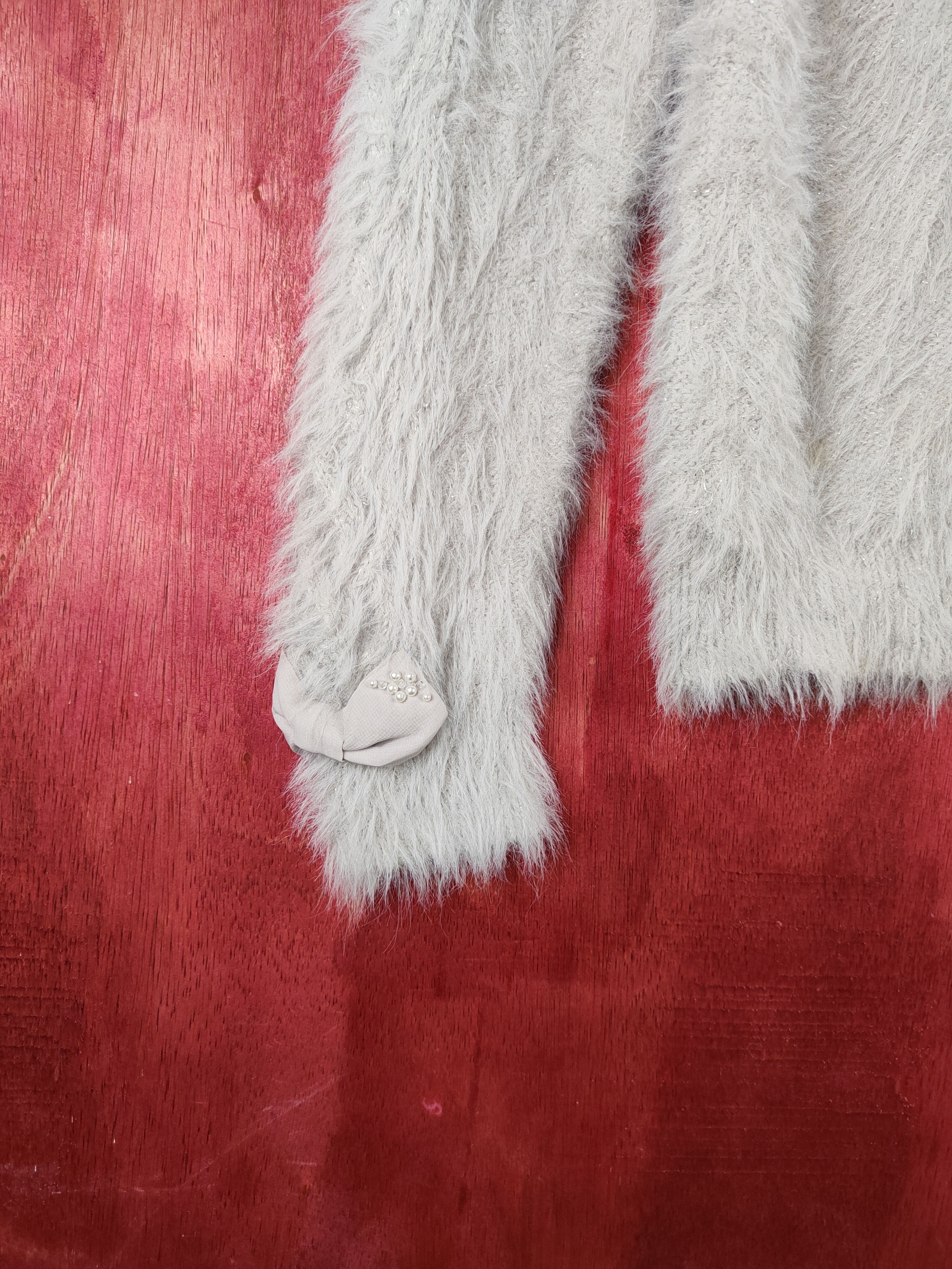 Japanese Brand × Vintage Vintage Persodea Light Gray Fur Mohair Knitwear Size S / US 4 / IT 40 - 5 Thumbnail