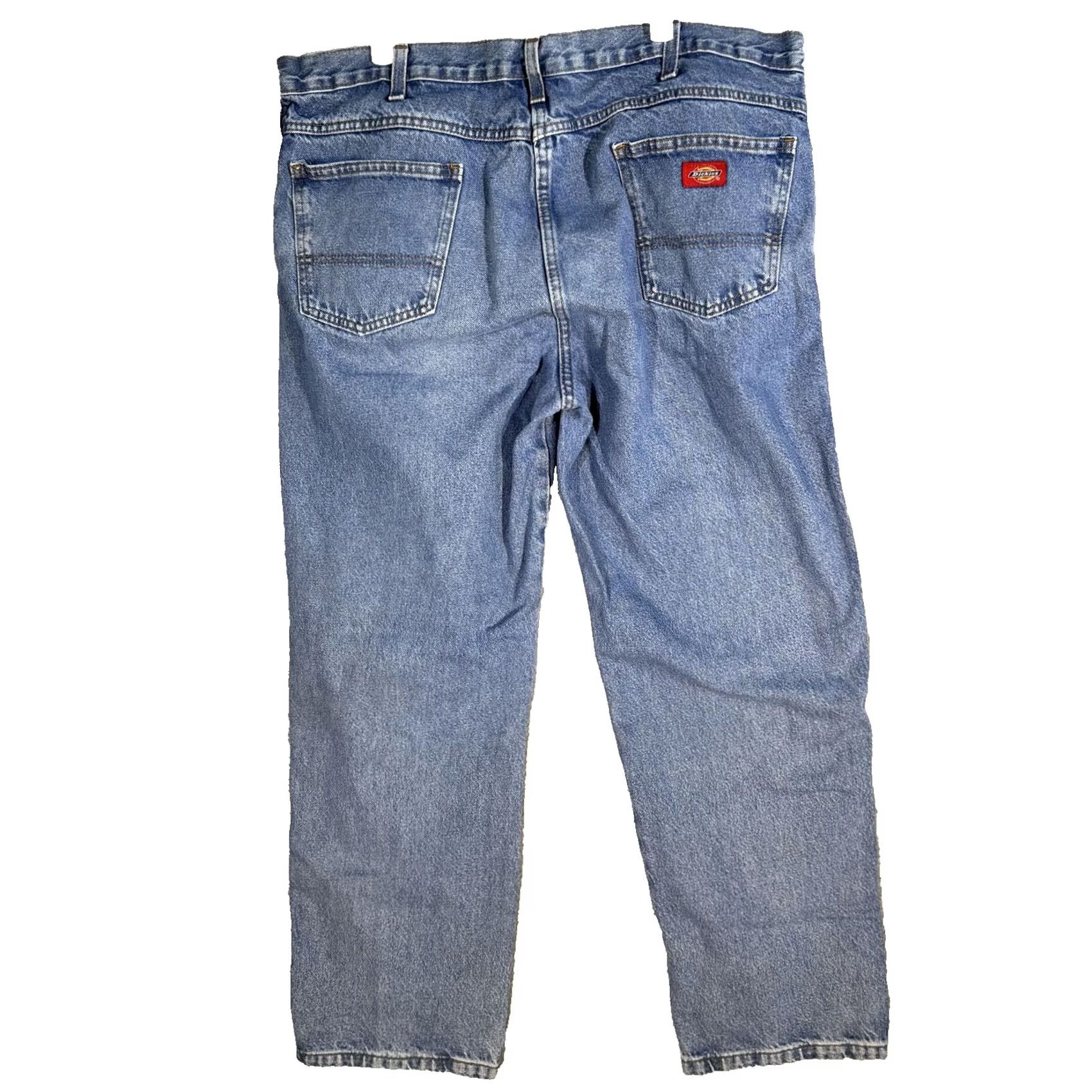 Dickies Dickies Jeans Mens 40x29 Blue Denim Relaxed Fit Straight Leg 5 Pocket Workwear Size US 40 / EU 56 - 2 Thumbnail