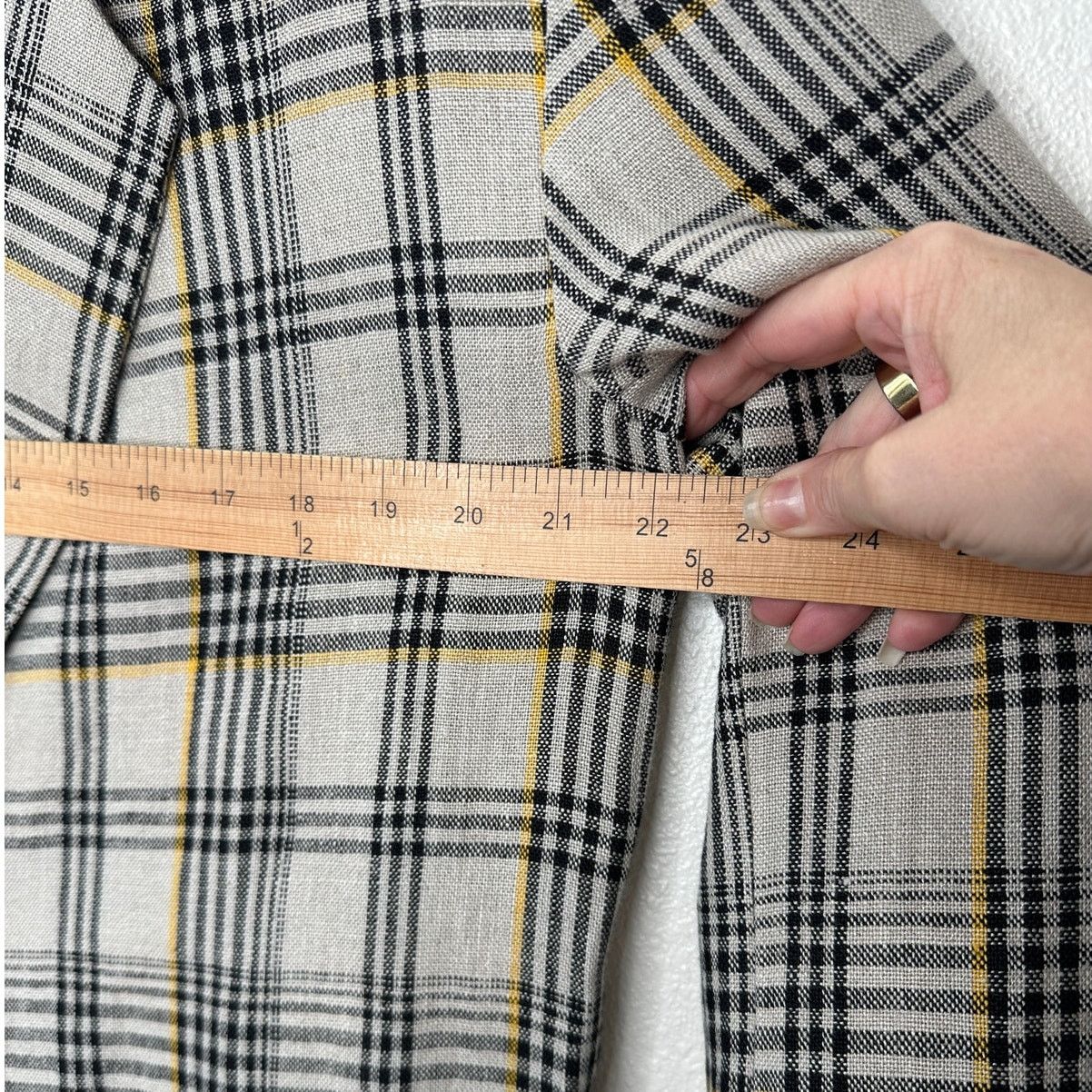Cristaseya NWT Cristaseya Oversized Linen Blazer Ecru Black Plaid M Size US M / EU 48-50 / 2 - 17 Thumbnail