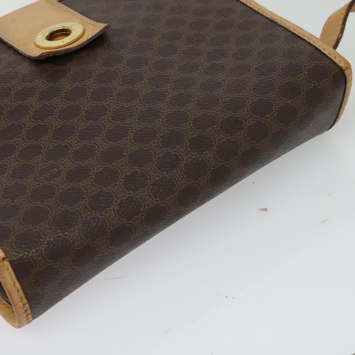 Celine CELINE Macadam Canvas Shoulder Bag Pvc Leather Brown Gold Size ONE SIZE - 6 Thumbnail