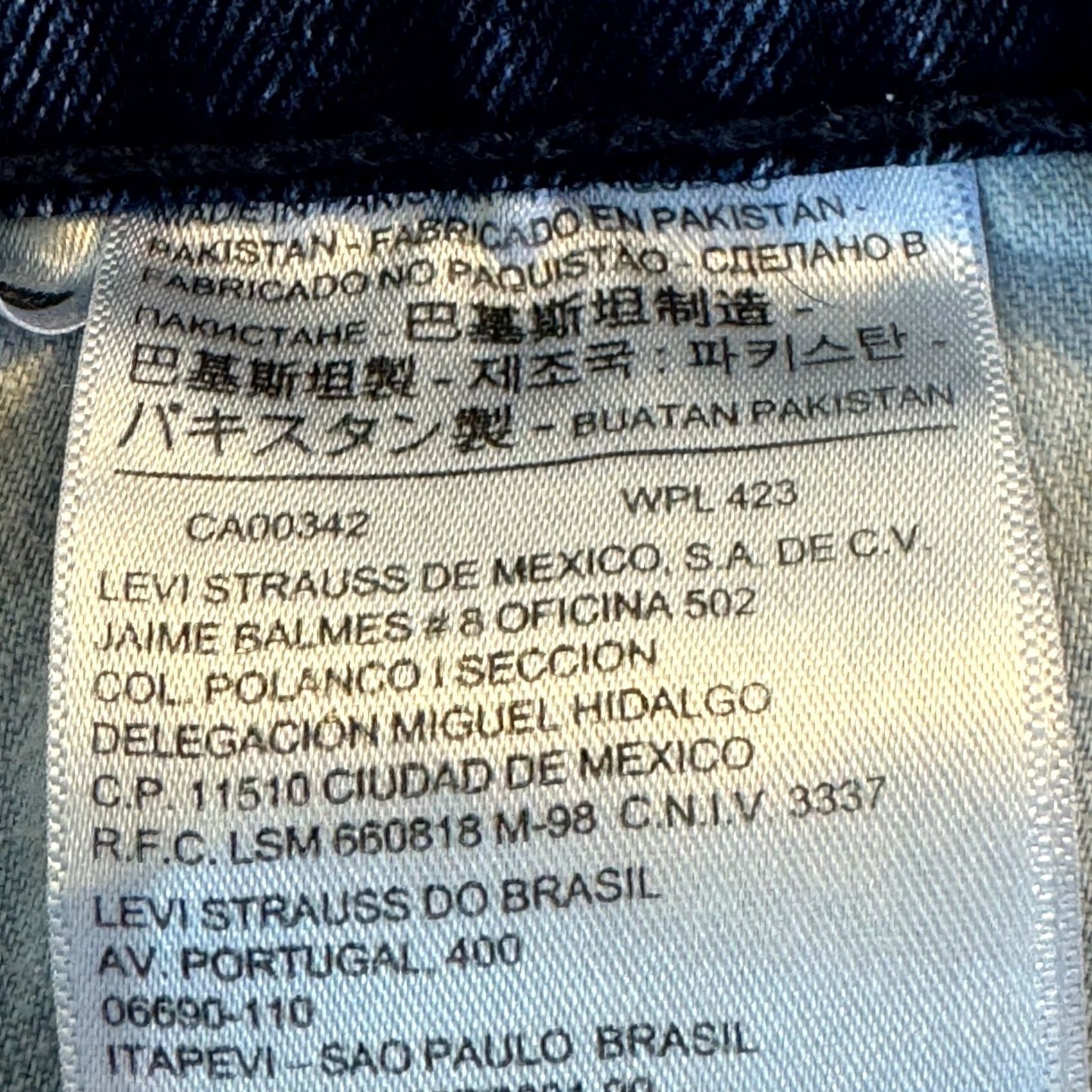 Levi's Levi's 559 Jeans Mens 36x34 Blue Denim Relaxed Straight Mid Rise Stretch Zip Fly Size US 36 / EU 52 - 5 Thumbnail