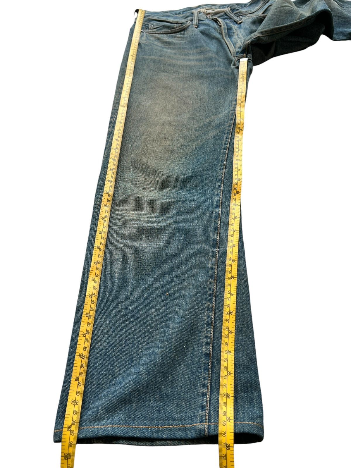 Vintage Vintage Sewing Chop Selvedge Distressed Mudwash Denim Jeans Size 29" - 14 Thumbnail