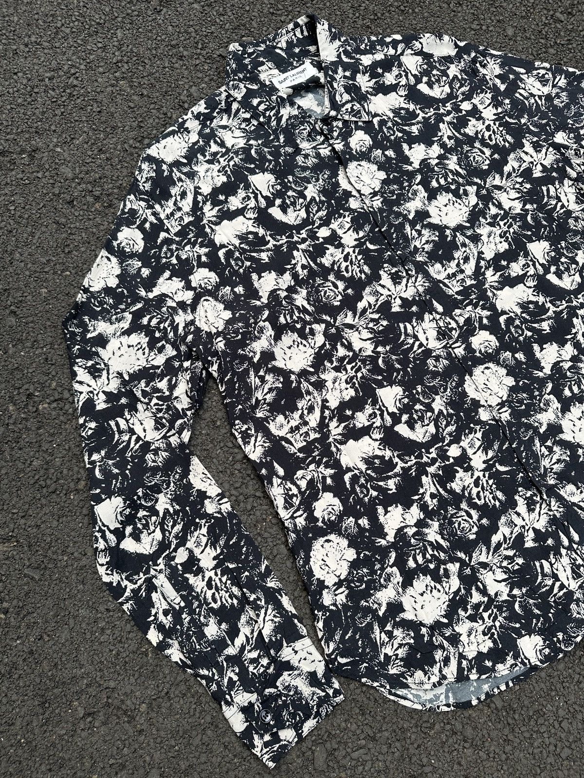 Saint Laurent Paris SAINT LAURENT FLORAL SILK SHIRT DMC Size US XL / EU 56 / 4 - 2 Thumbnail