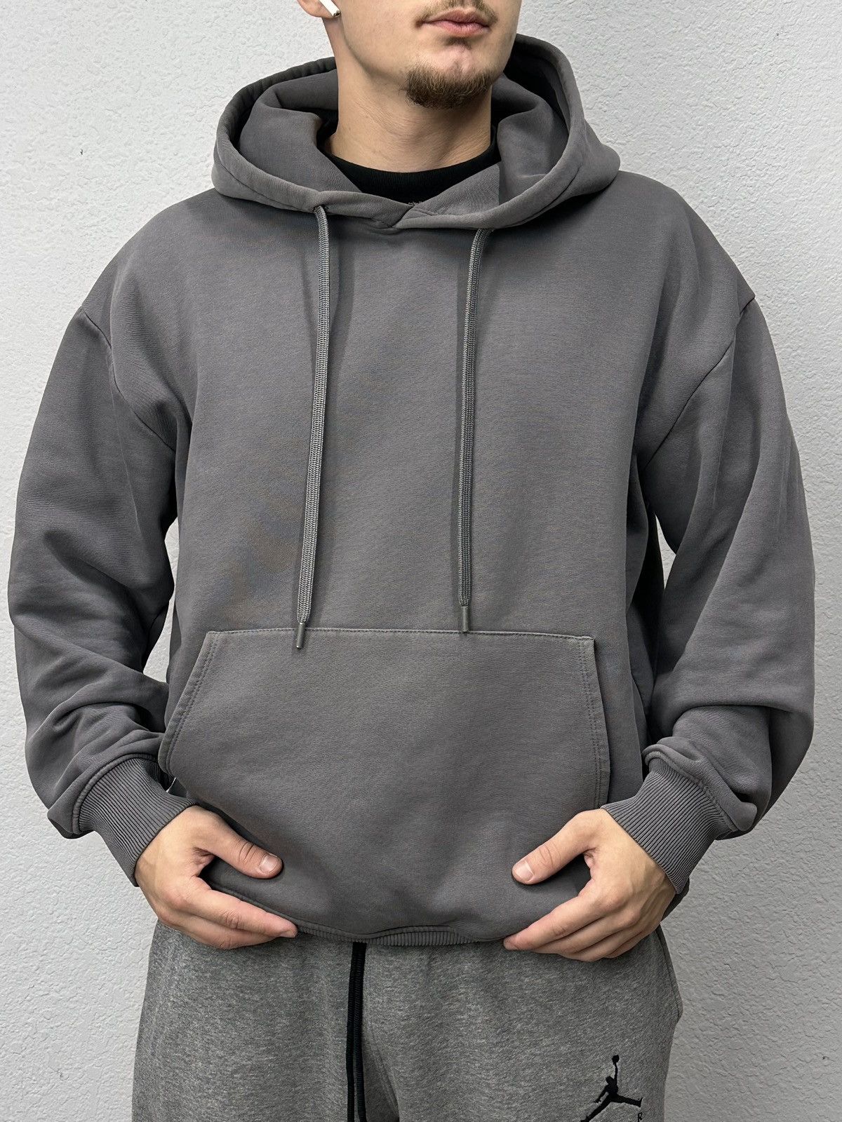 Zara Vintage Overside Sweatshirt Hoodie Grey Vintage Y2K Style Size US L / EU 52-54 / 3 - 1 Thumbnail