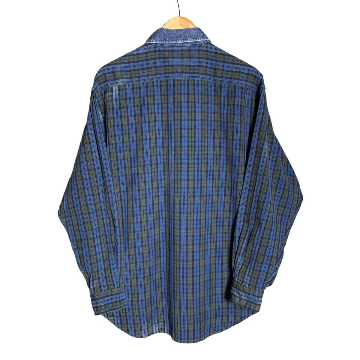 Tommy Hilfiger × Vintage Vintage 90s Tommy Hilfiger Jeans Flannel Jeans Collar Shirt Size US L / EU 52-54 / 3 - 2 Thumbnail