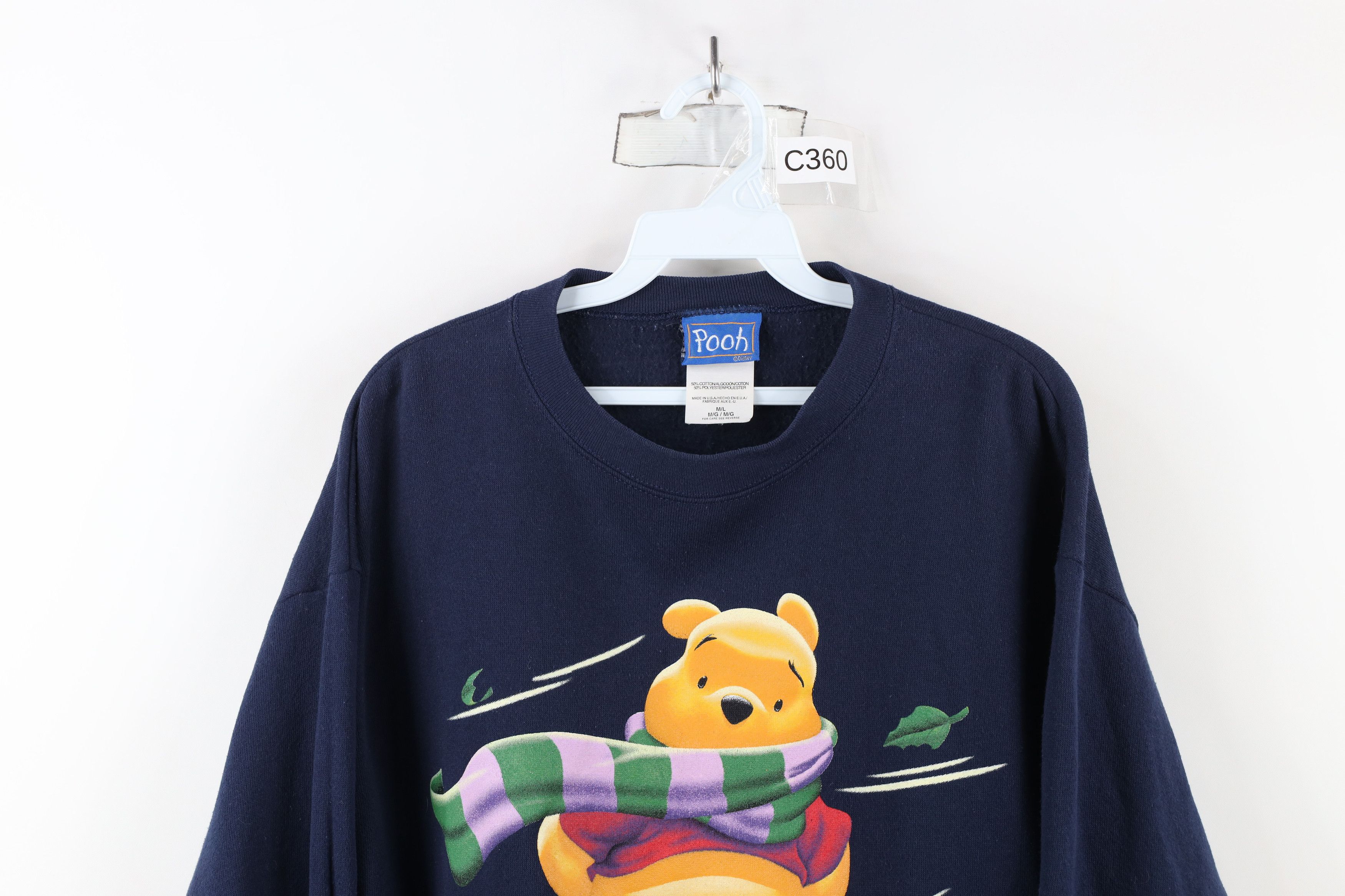 Disney × Vintage Vintage 90s Disney Winnie the Pooh Christmas Sweatshirt Size M / US 6-8 / IT 42-44 - 2 Thumbnail