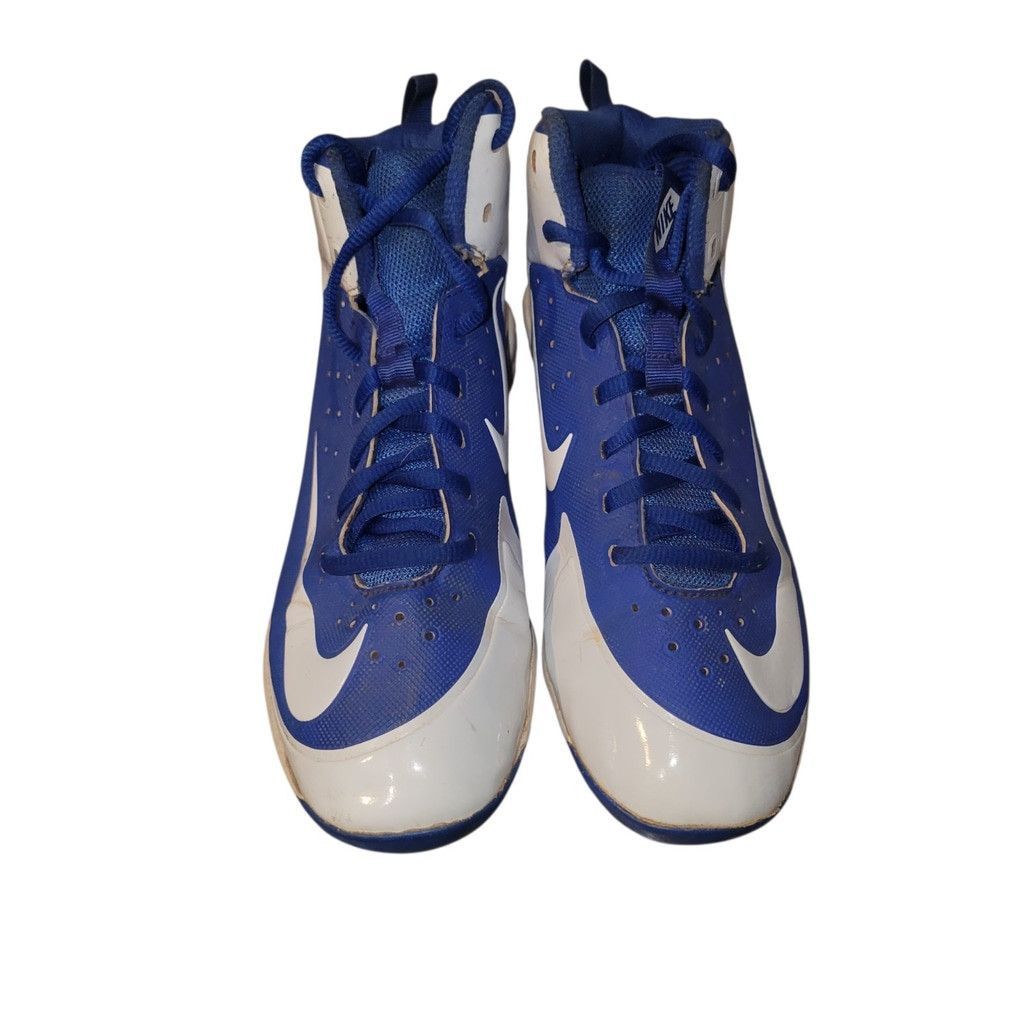 Nike Nike Huaraches Pro Mid White Blue Football Cleats Youth 4.5 Size US 5.5 / EU 38 - 4 Thumbnail