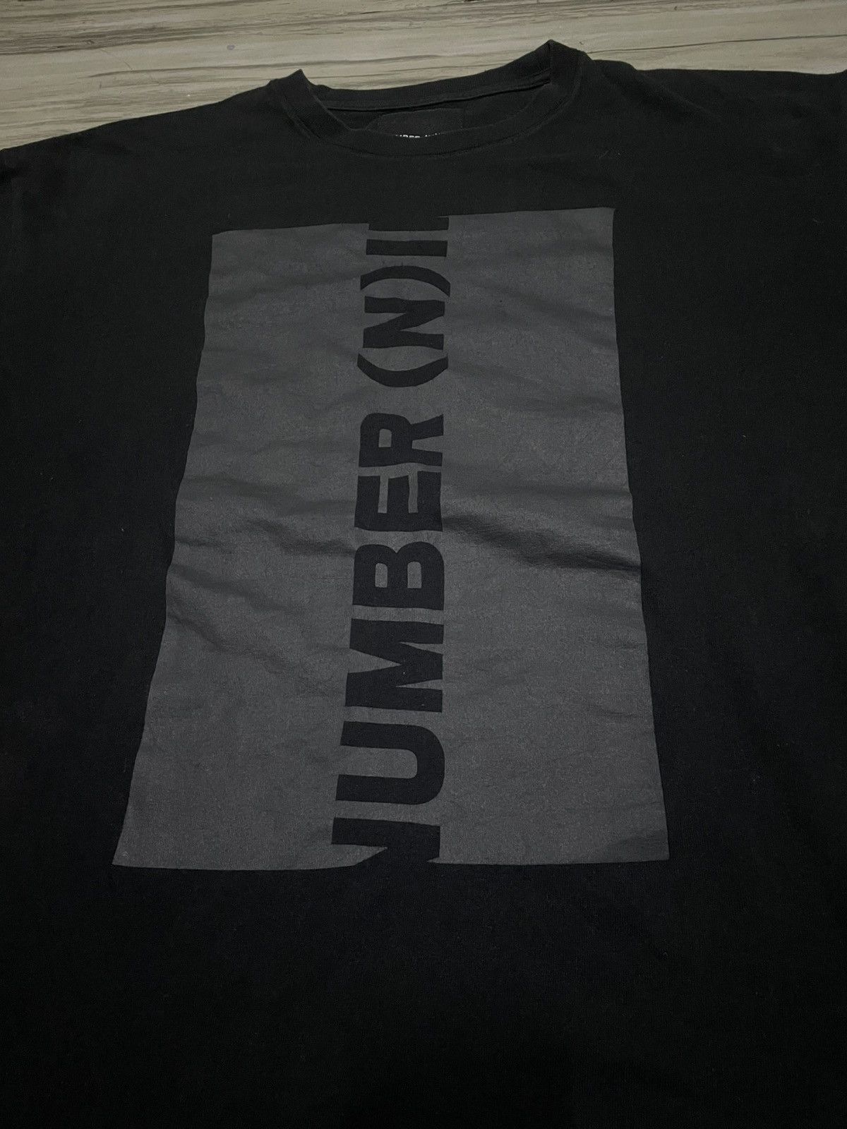 Number (N)ine Number (N)ine Black Logo Tee w/ Strap tshirt Size US L / EU 52-54 / 3 - 2 Thumbnail