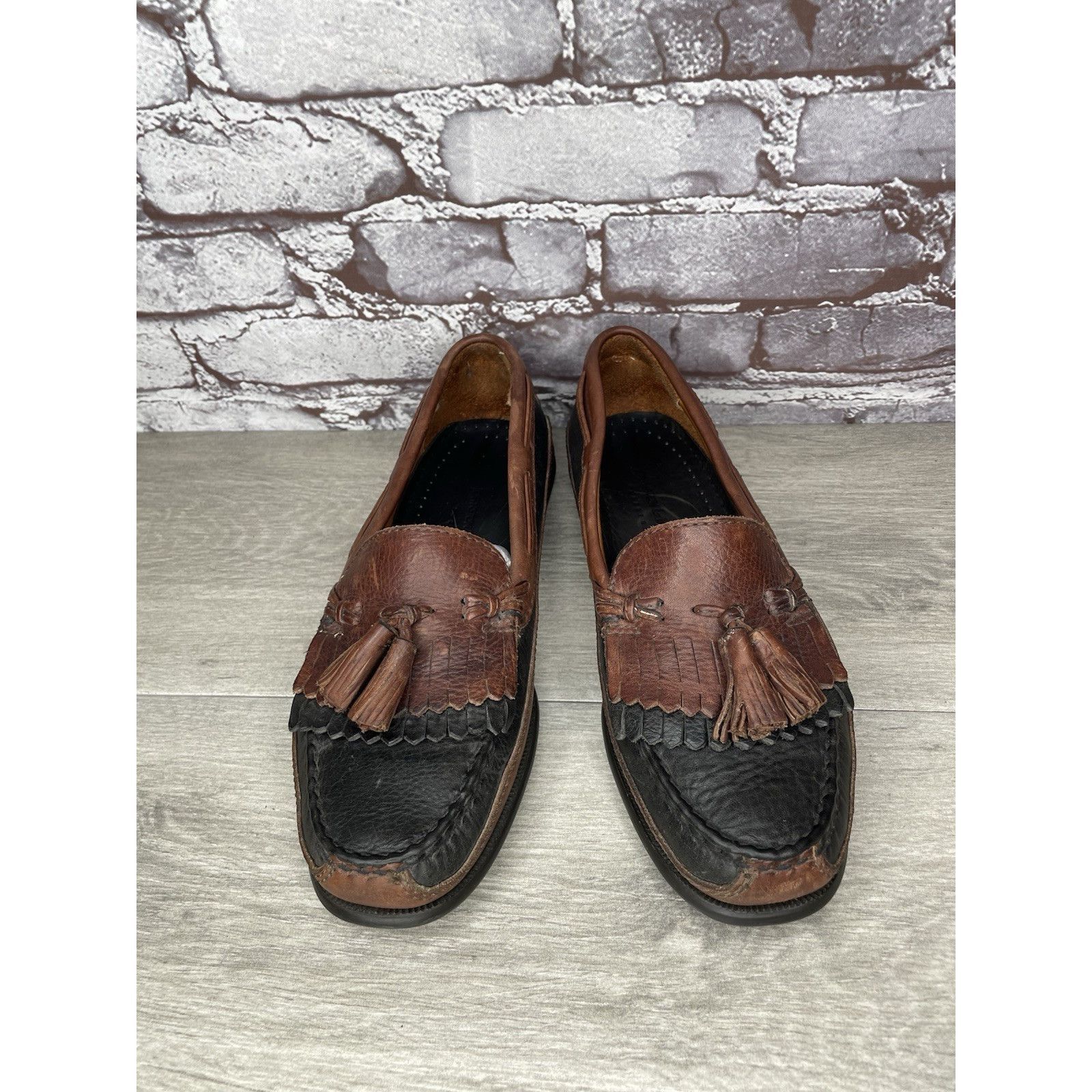 Johnston & Murphy Johnston & Murphy Passport Brown Black Kiltie Tassel Loafer Size US 9 / EU 42 - 10 Thumbnail