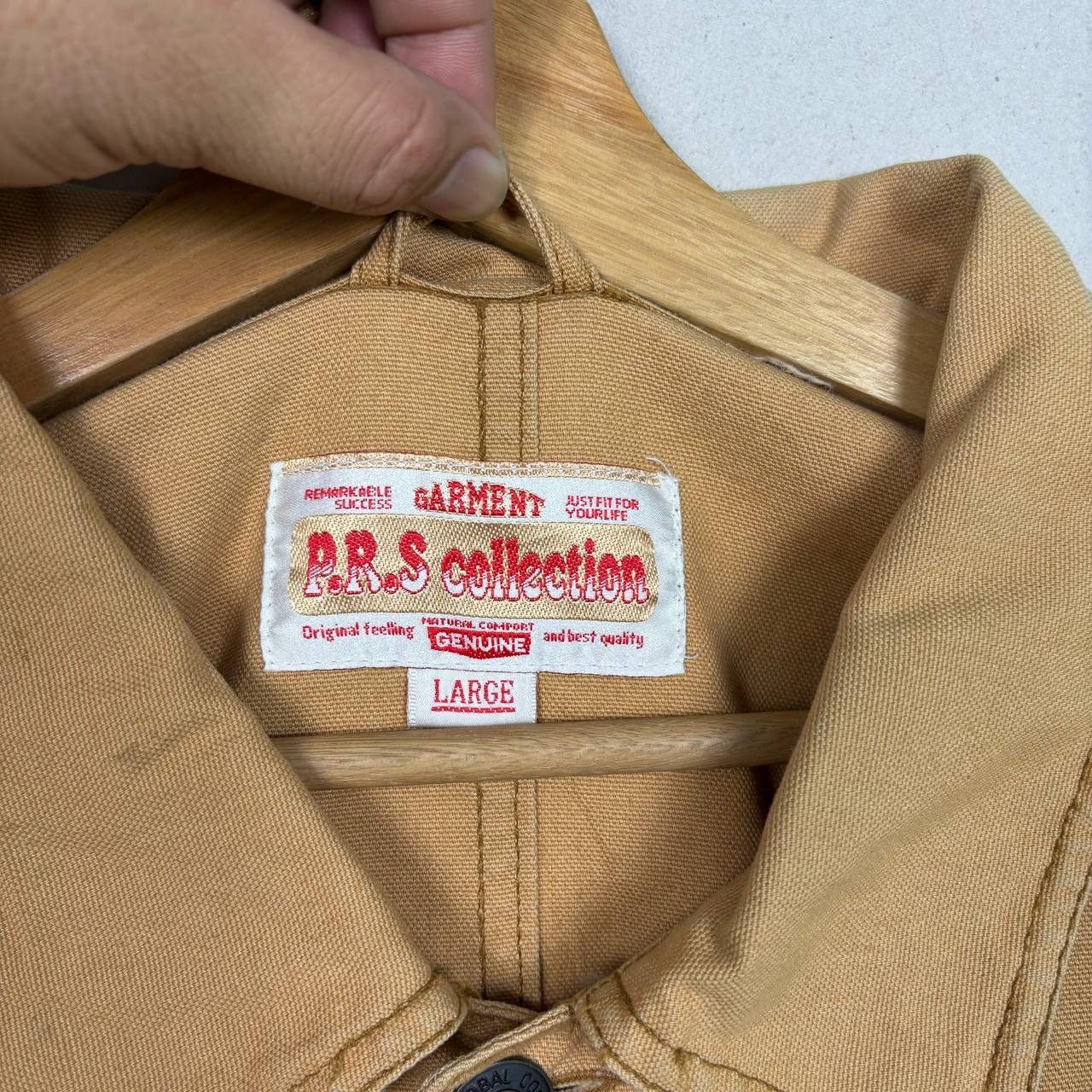 Japanese Brand Vintage P.R.S. Canvas Work Jacket L Tan Chore Coat Detroit Size US L / EU 52-54 / 3 - 5 Thumbnail