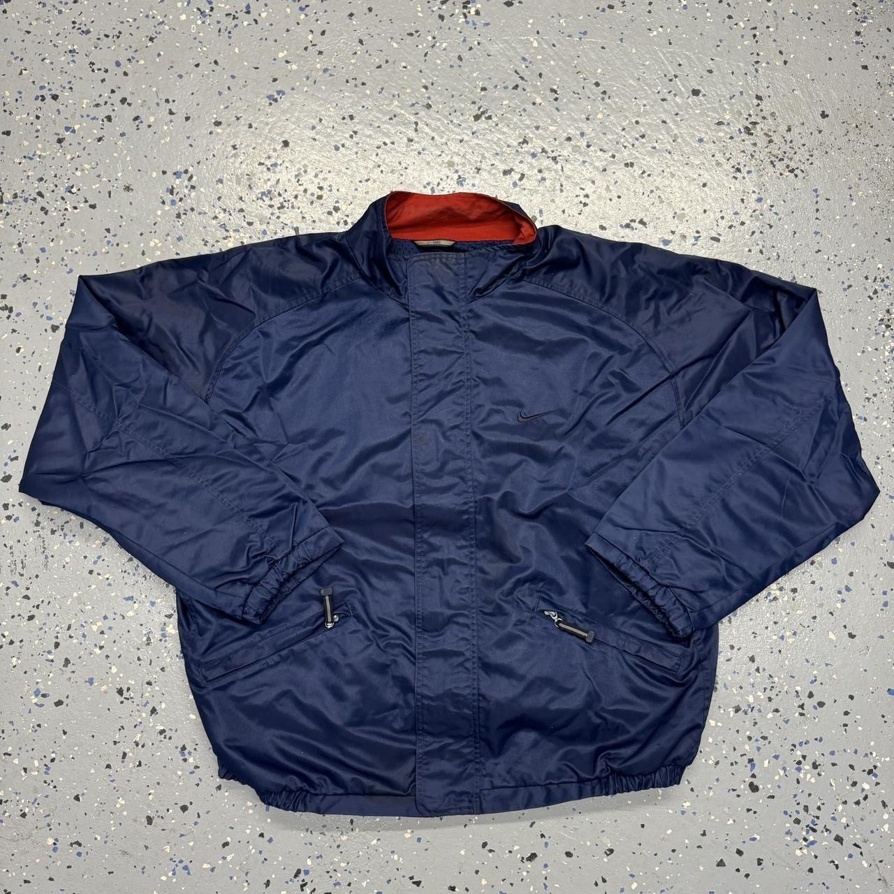 Nike × Vintage Vintage 90s Nike Windbreaker Full Zip Jacket XL Size US XL / EU 56 / 4 - 1 Thumbnail