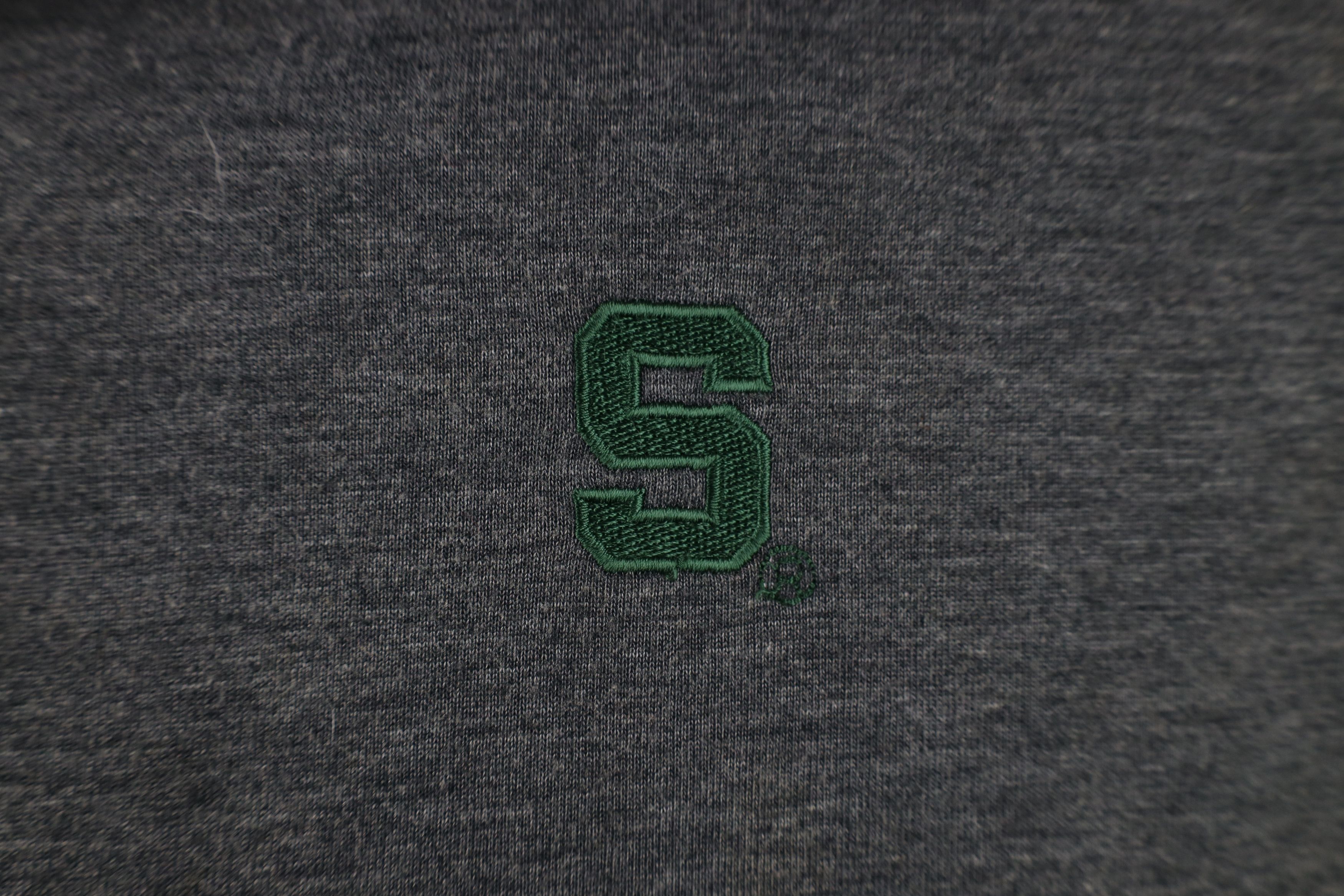 Vintage Vintage 90s Block S Michigan State University Hoodie Gray Size US M / EU 48-50 / 2 - 4 Thumbnail