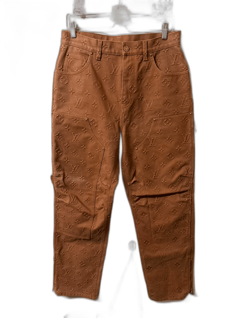 Louis Vuitton Louis Vuitton Brown Logo Pants Size 32-2506 Size US 32 / EU 48 - 1 Thumbnail