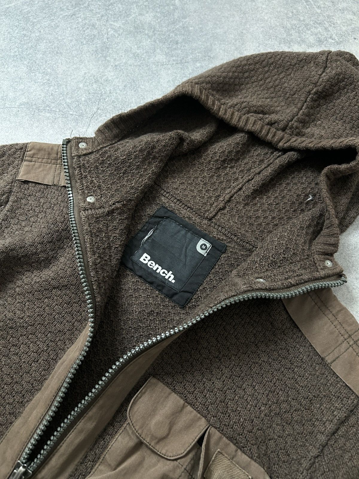 Bench Bench multi pocket knit brown zip-hoodies mens Size US M / EU 48-50 / 2 - 5 Thumbnail