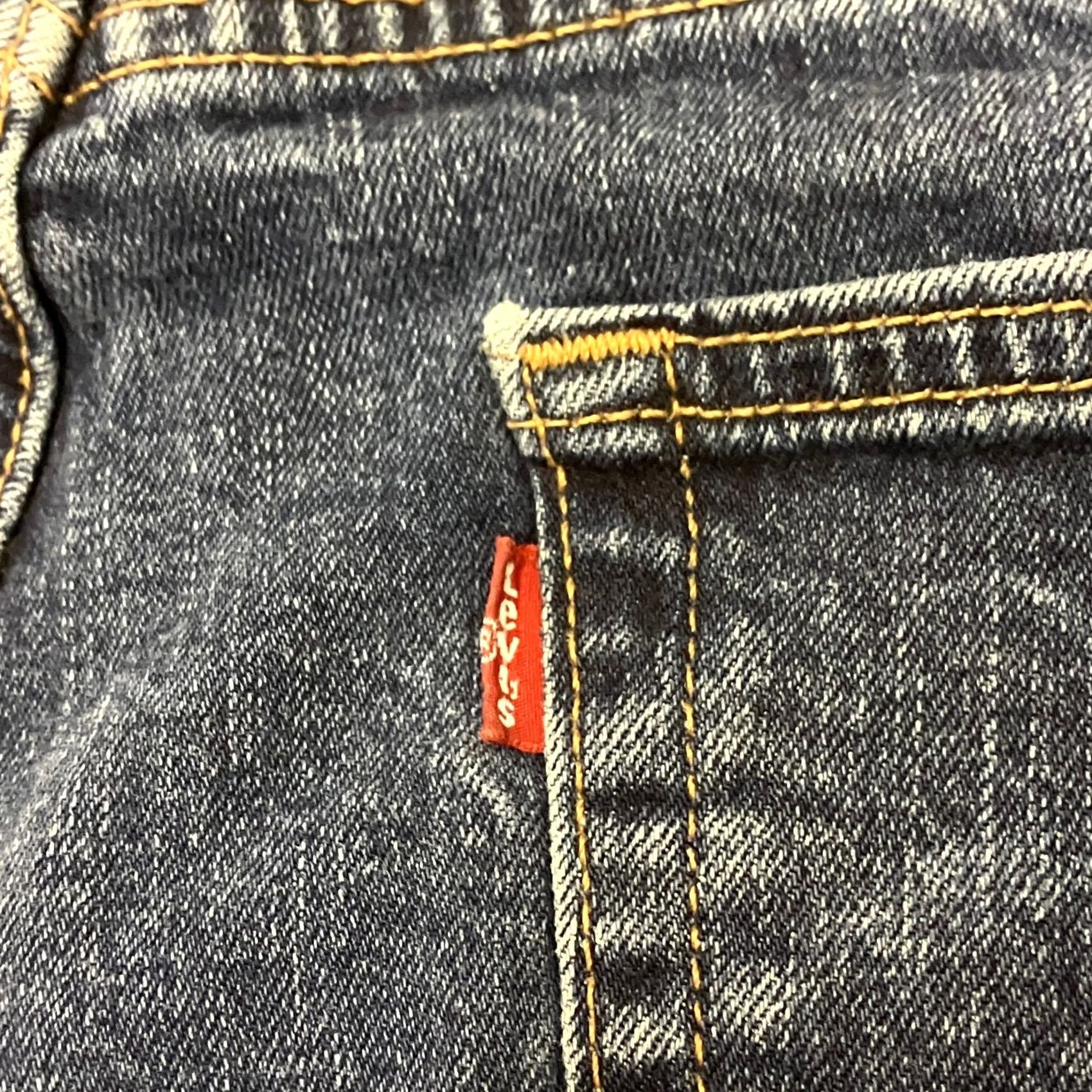 Levi's Levi’s 505 Jeans Mens 32W 31L Blue Regular Straight Leg Stretch Denim Red Tab Size US 32 / EU 48 - 7 Thumbnail