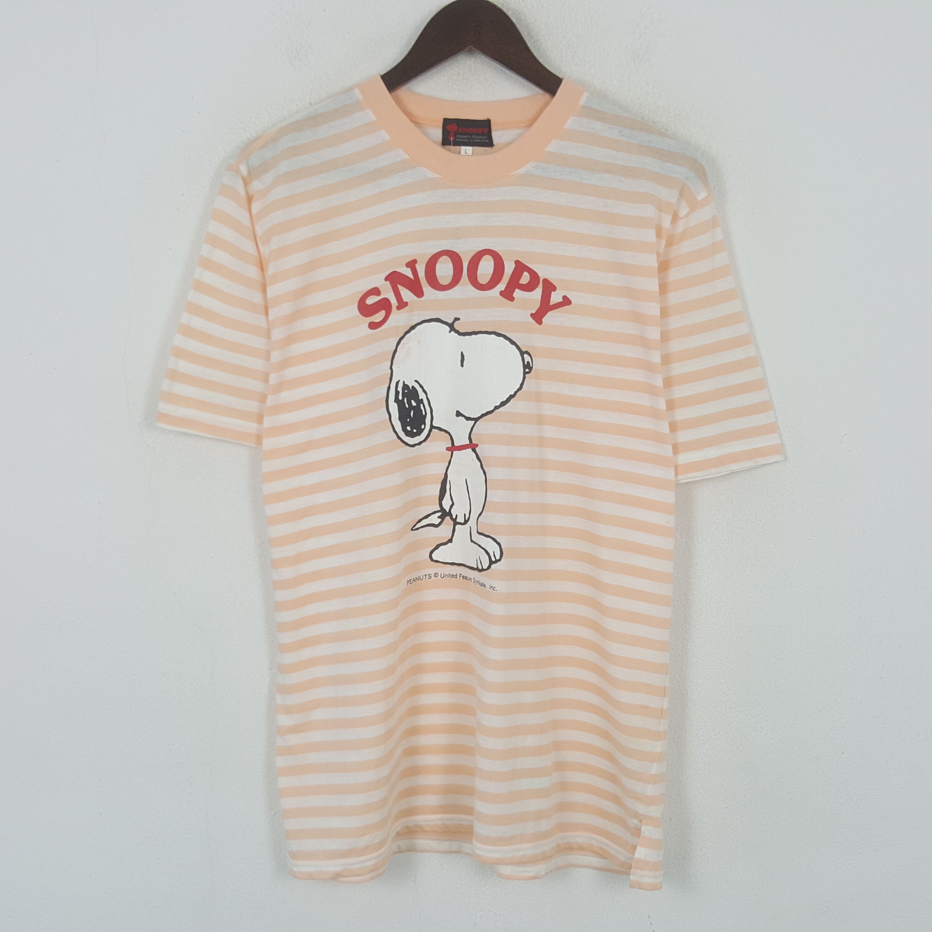 Japanese Brand Vintage Snoopy Striped Tshirt Size US L / EU 52-54 / 3 - 1 Thumbnail