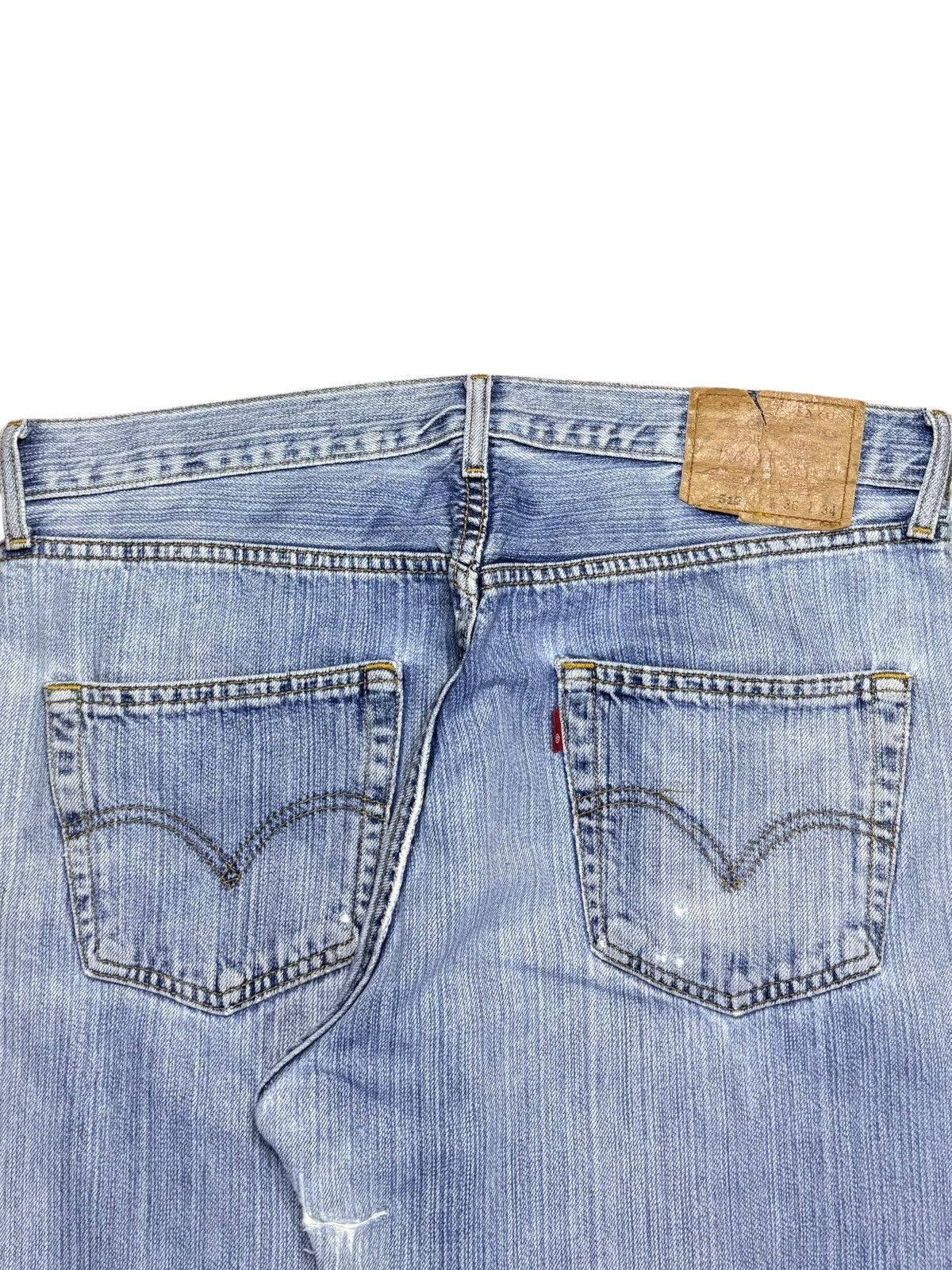 Levi's × Levi's Vintage Clothing Vintage 90s Levis 512 Blue Wash Distressed Baggy Jeans Size US 35 - 10 Thumbnail