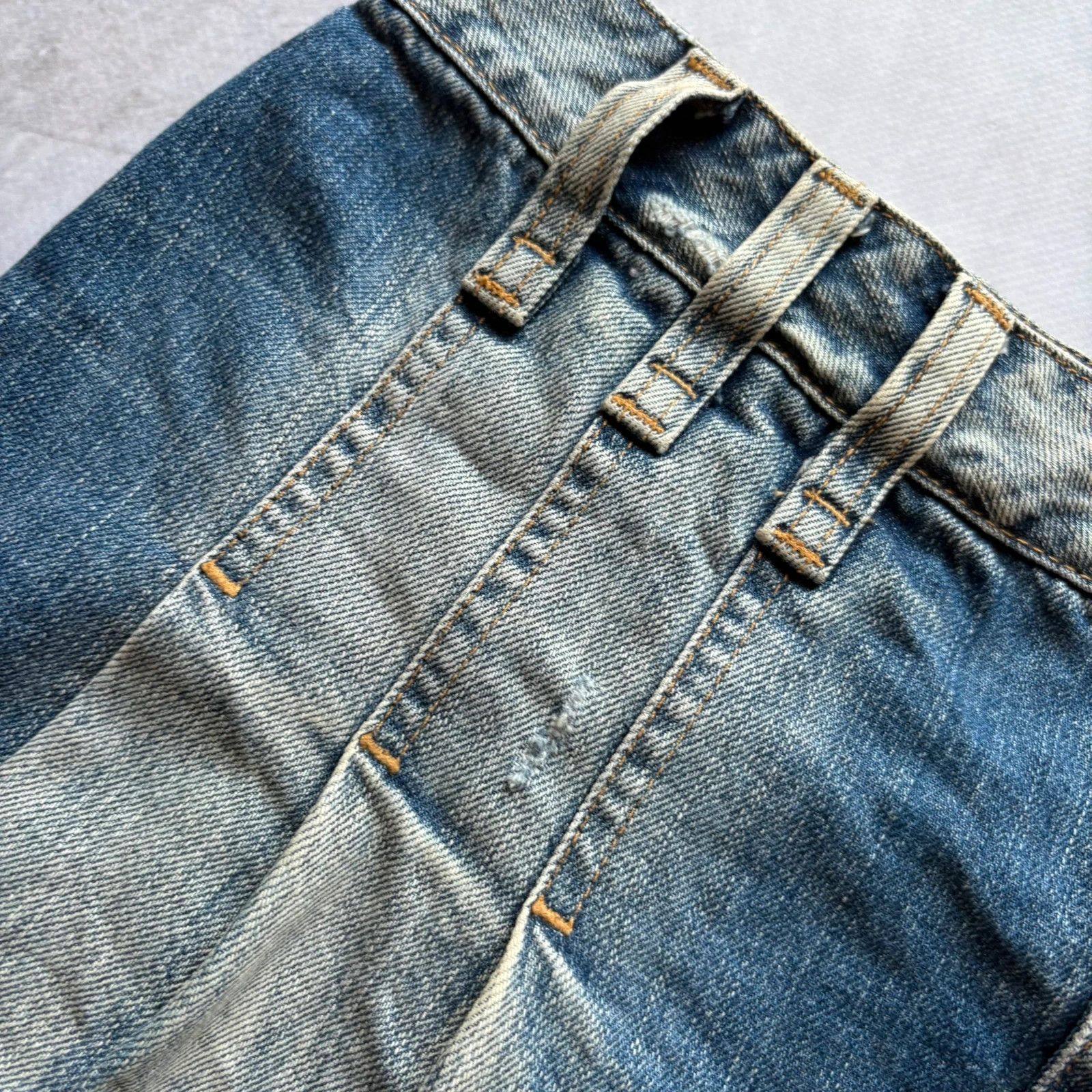 Hysteric Glamour Y2K 00s Replay Denim Faded distressed Embroidered Mini Skirt Size 30" / US 8 / IT 44 - 6 Thumbnail
