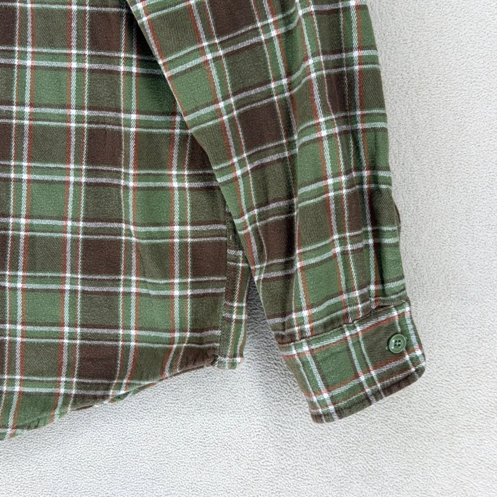 Vintage Seager Mens Flannel Long Sleeve Button Up Shirt Green Plaid Size L Size US L / EU 52-54 / 3 - 3 Thumbnail