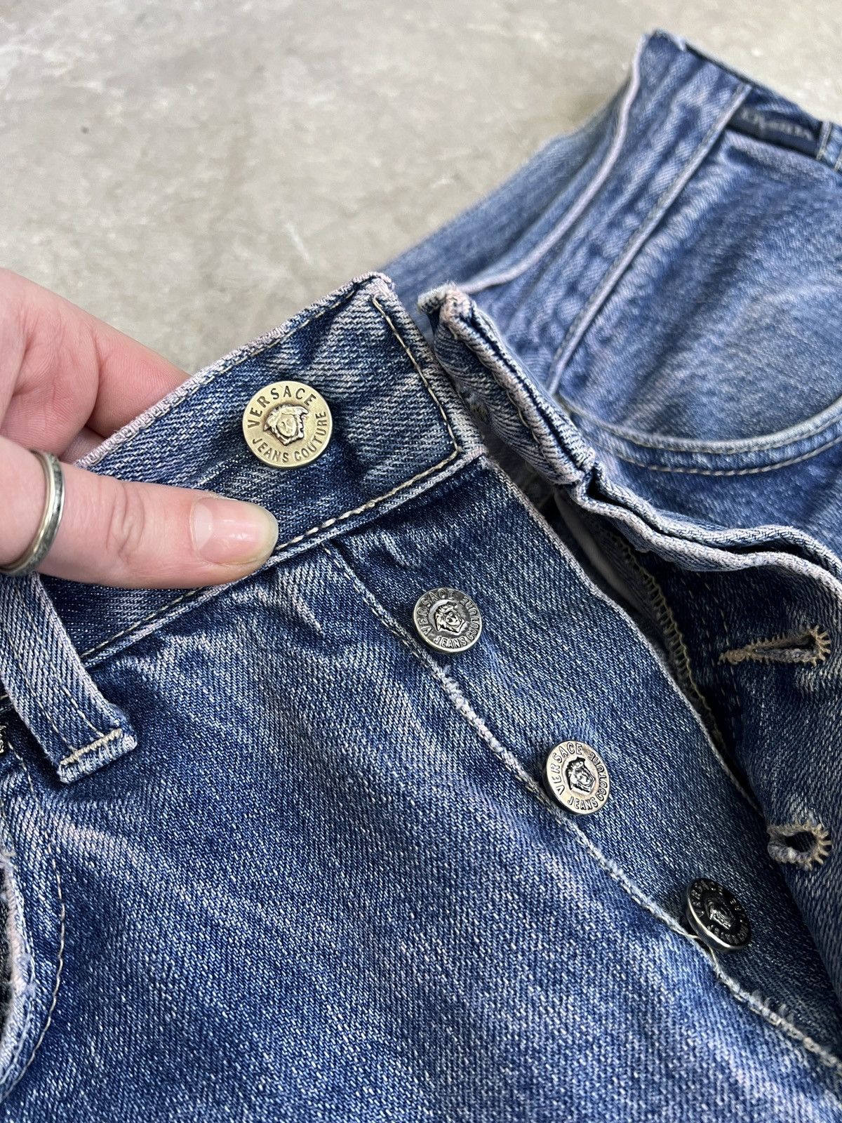 Versace Versace retro denim distressed y2k pants jeans Size US 34 / EU 50 - 7 Thumbnail