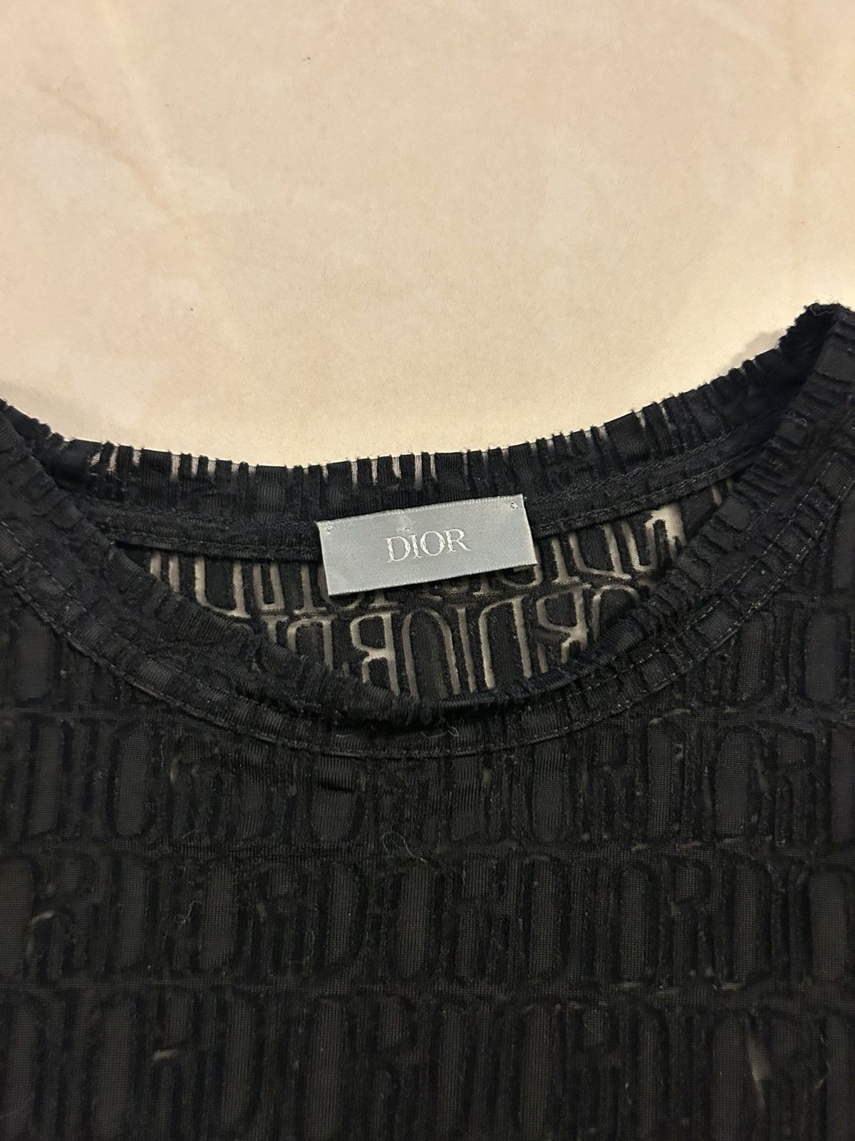Dior × Stussy Dior x Stussy Sheer All Over Logo Shirt Size US L / EU 52-54 / 3 - 2 Thumbnail