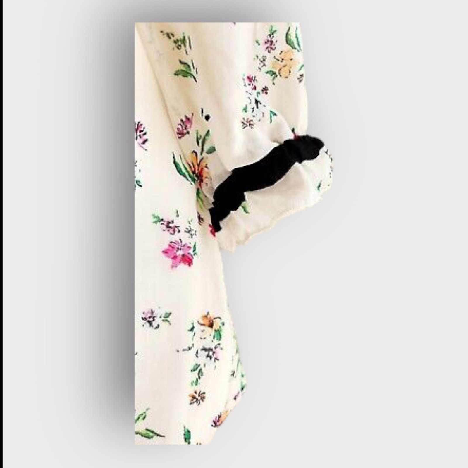 Nordstrom Lily White Floral Off-the-Shoulder Crop Top | Large Size L / US 10 / IT 46 - 13 Thumbnail