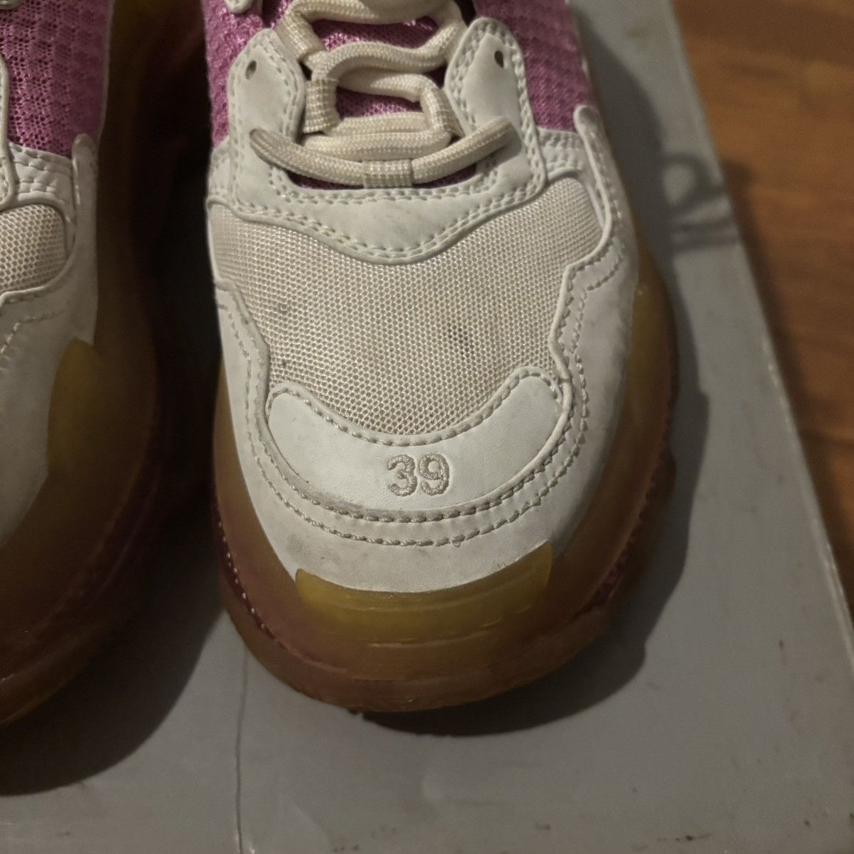 Balenciaga 9w-Balenciaga Triple S Clear Sole white and pink Size US 9 / IT 39 - 4 Thumbnail
