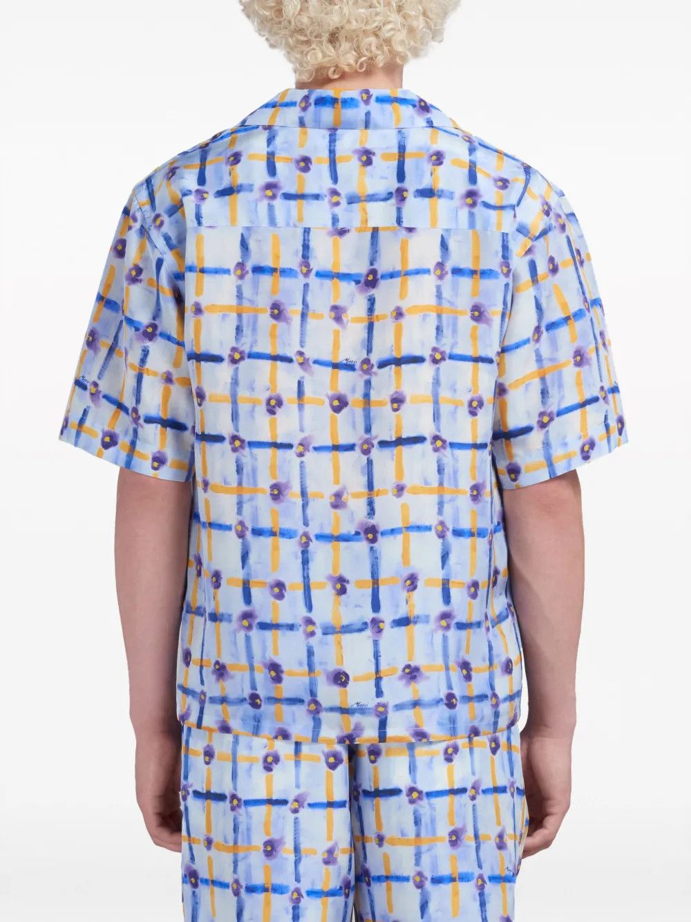 Marni oc11z0525 Graphic-Print Silk Shirt in Multicolor Size US L / EU 52-54 / 3 - 2 Thumbnail