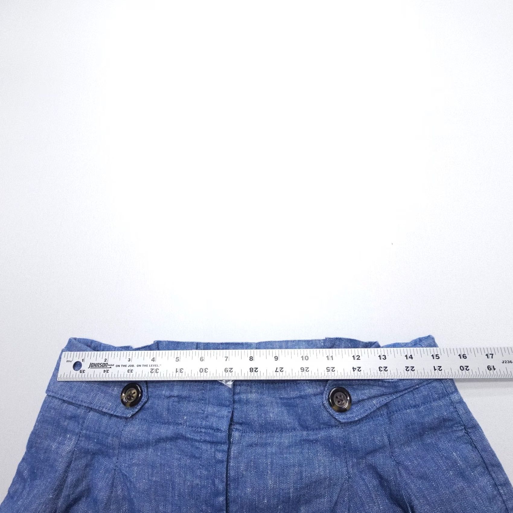 Ann Taylor Ann Taylor Linen Cotton High Rise Relaxed Taper Pants Size 8 Blue Coastal Pleat Size 30" / US 8 / IT 44 - 6 Thumbnail