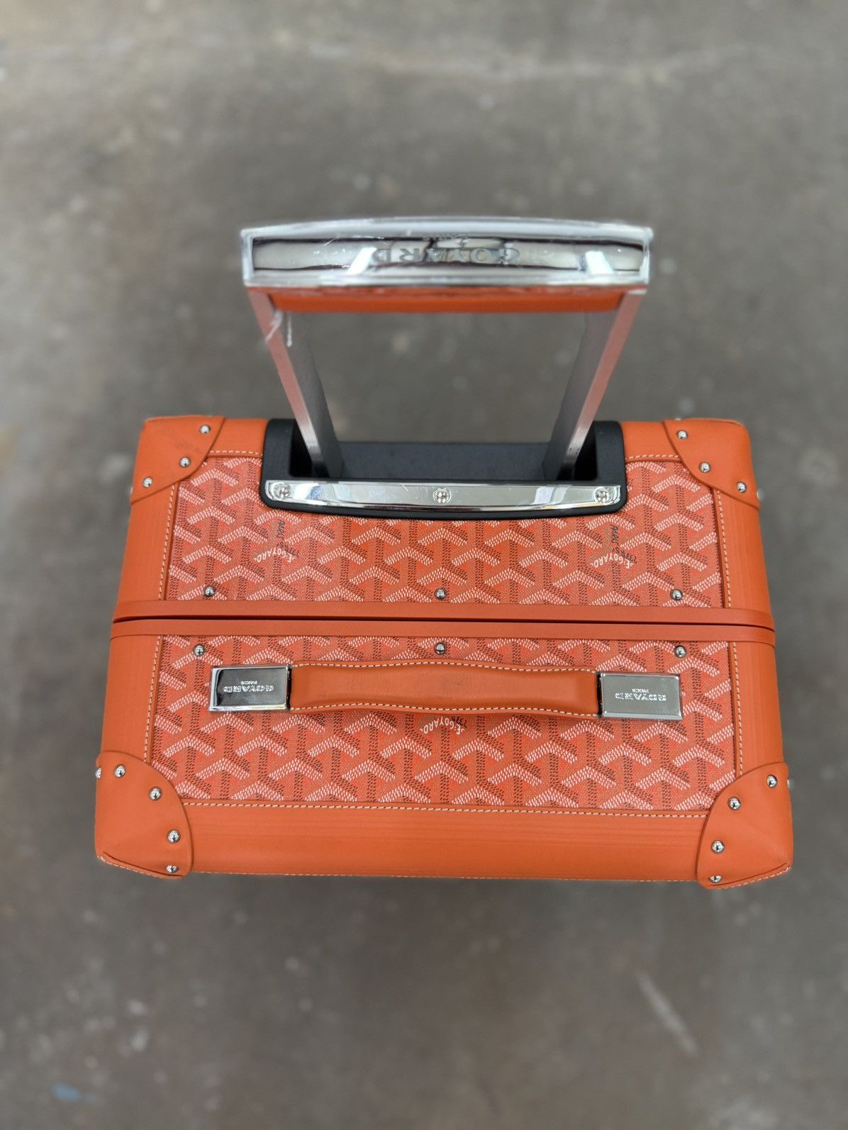 Goyard Goyard Bourget PM Carry On Suitecase Orange Canvas Trolley Size ONE SIZE - 2 Thumbnail